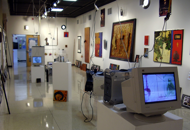 Installation view of "A Prayer for Clean Water (Phase 2)" at St. Edward's University Art Gallery in Austin (2005)