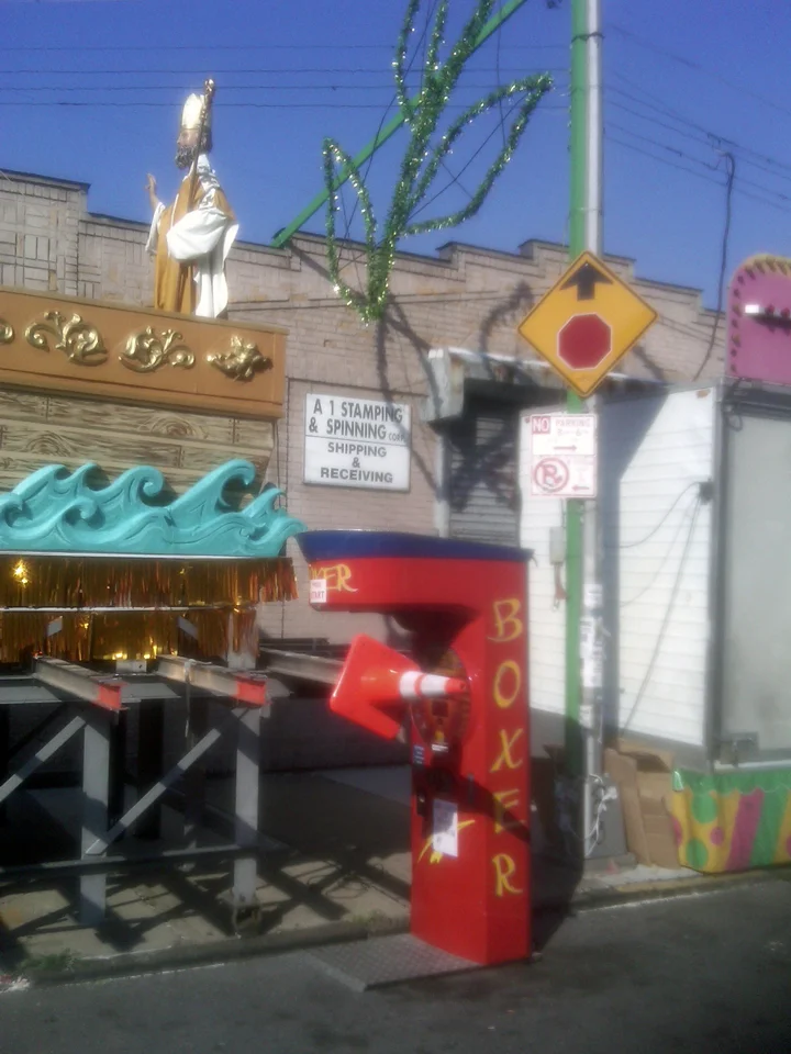 "Boxer" arcade game at Our Lady of Mount Carmel festival, an annual Italian heritage celebration. (Photo by Paul McLean, 2013)