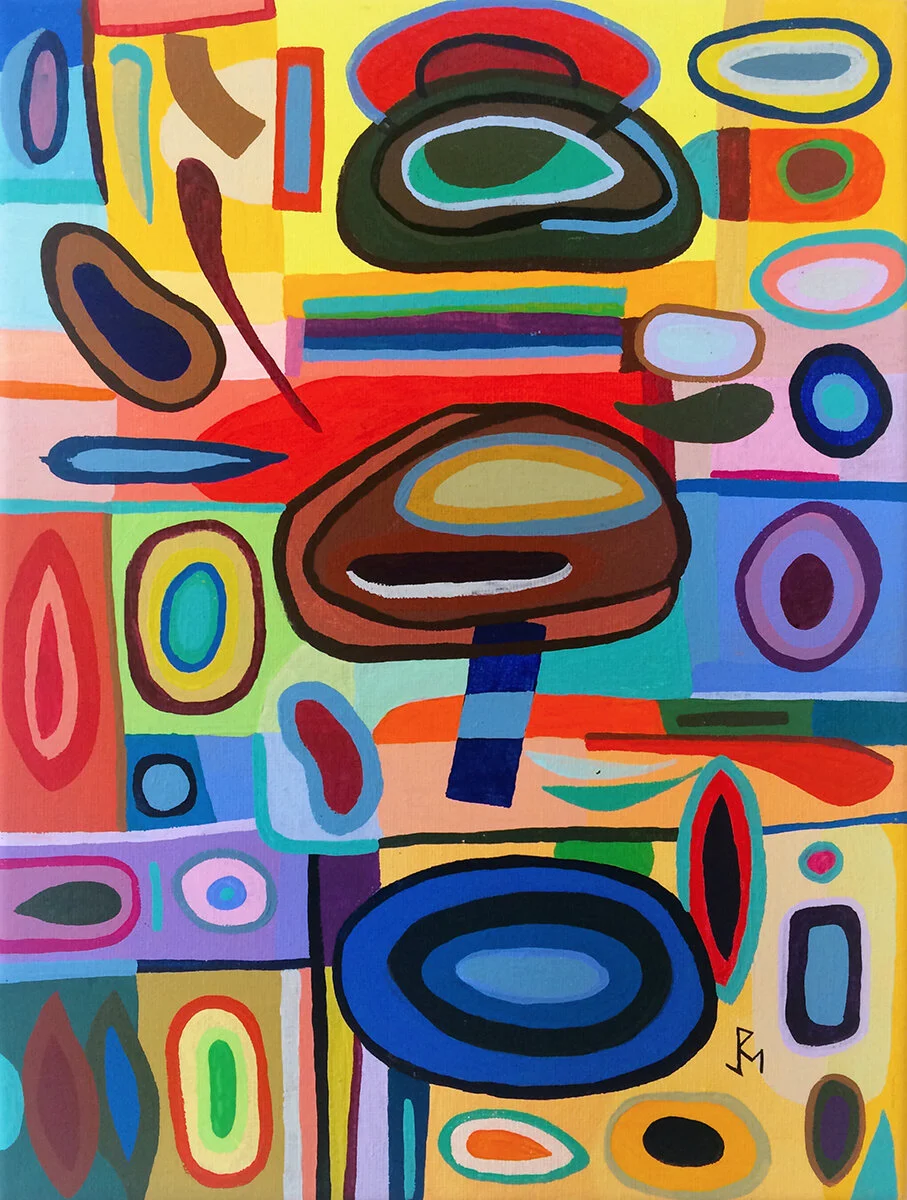 Currents, Flow and Reproduction Series #39 4D Quantities Series #3 Vinyl on Canvas 12" x 9" $1050