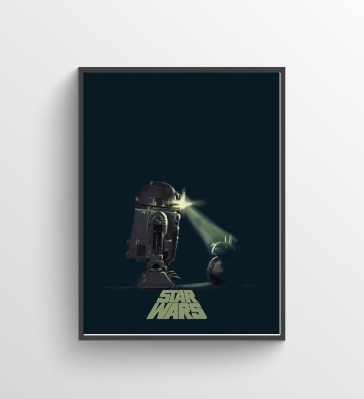 Star Wars Poster r2d2 bb8