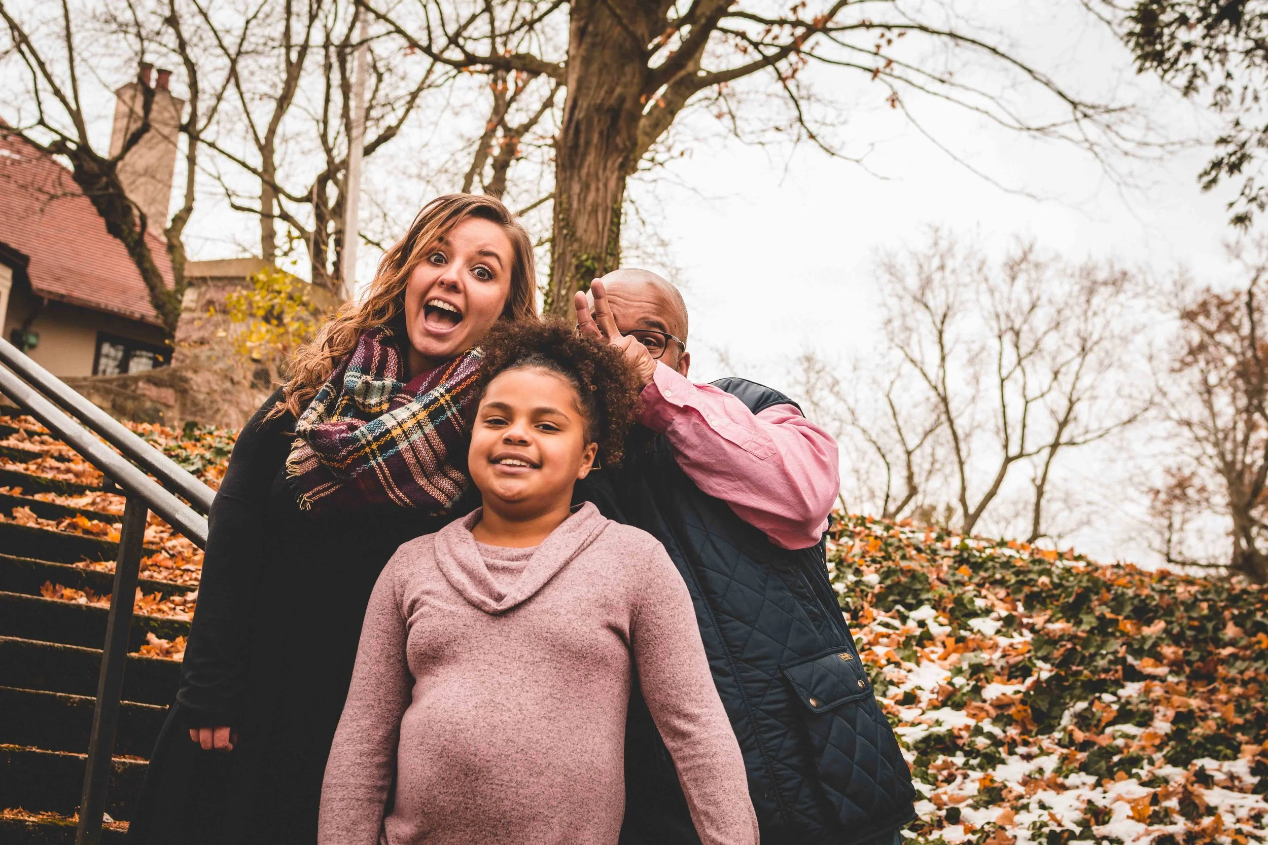   Jason and Sam have a fun and playful dynamic. I wanted to make sure that was shown especially in a family shot.  