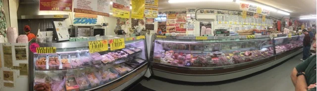 Panoramic of the Deli and Meat Market