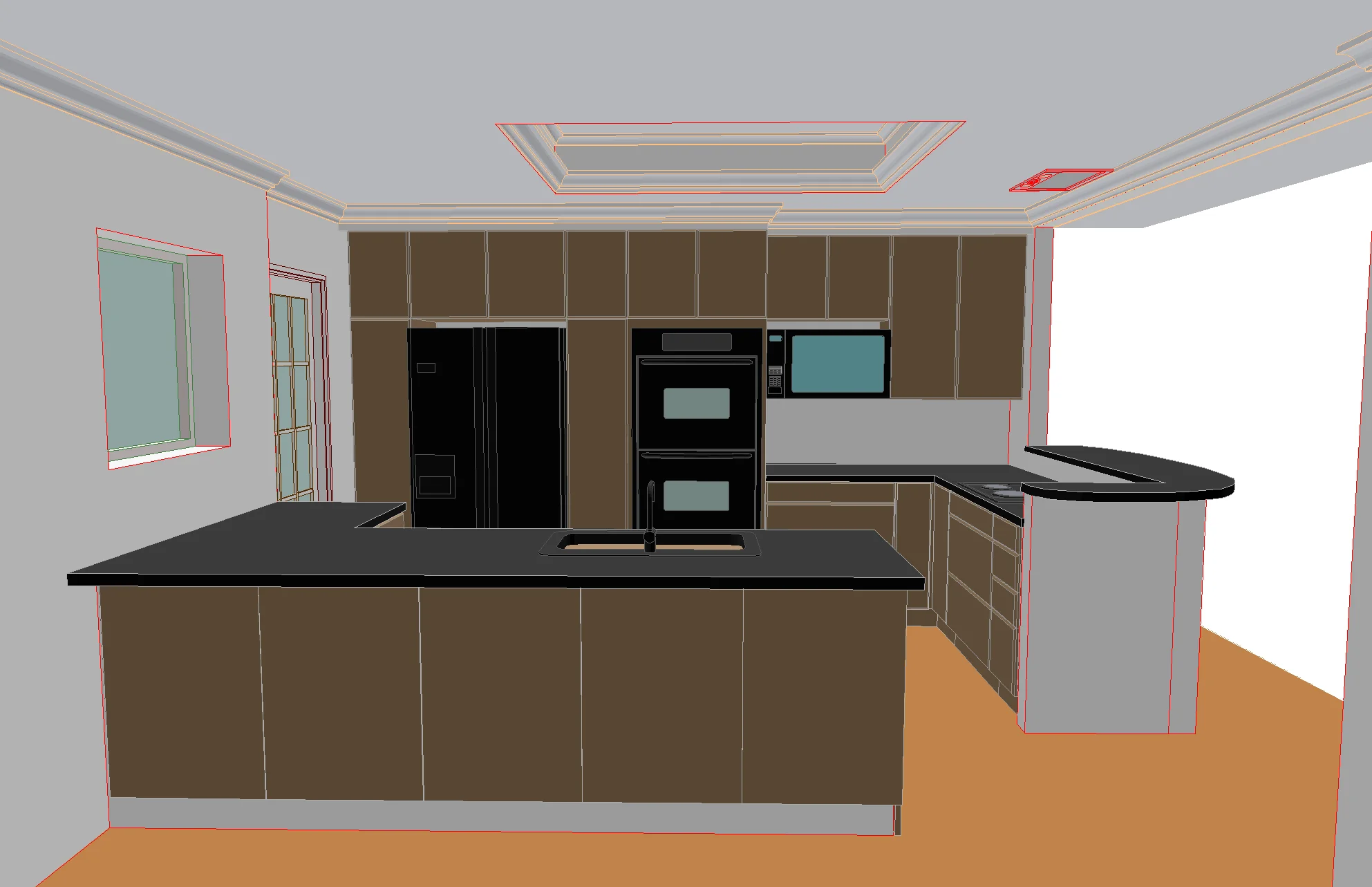 I create simple renderings of every project in 3D during the design process.