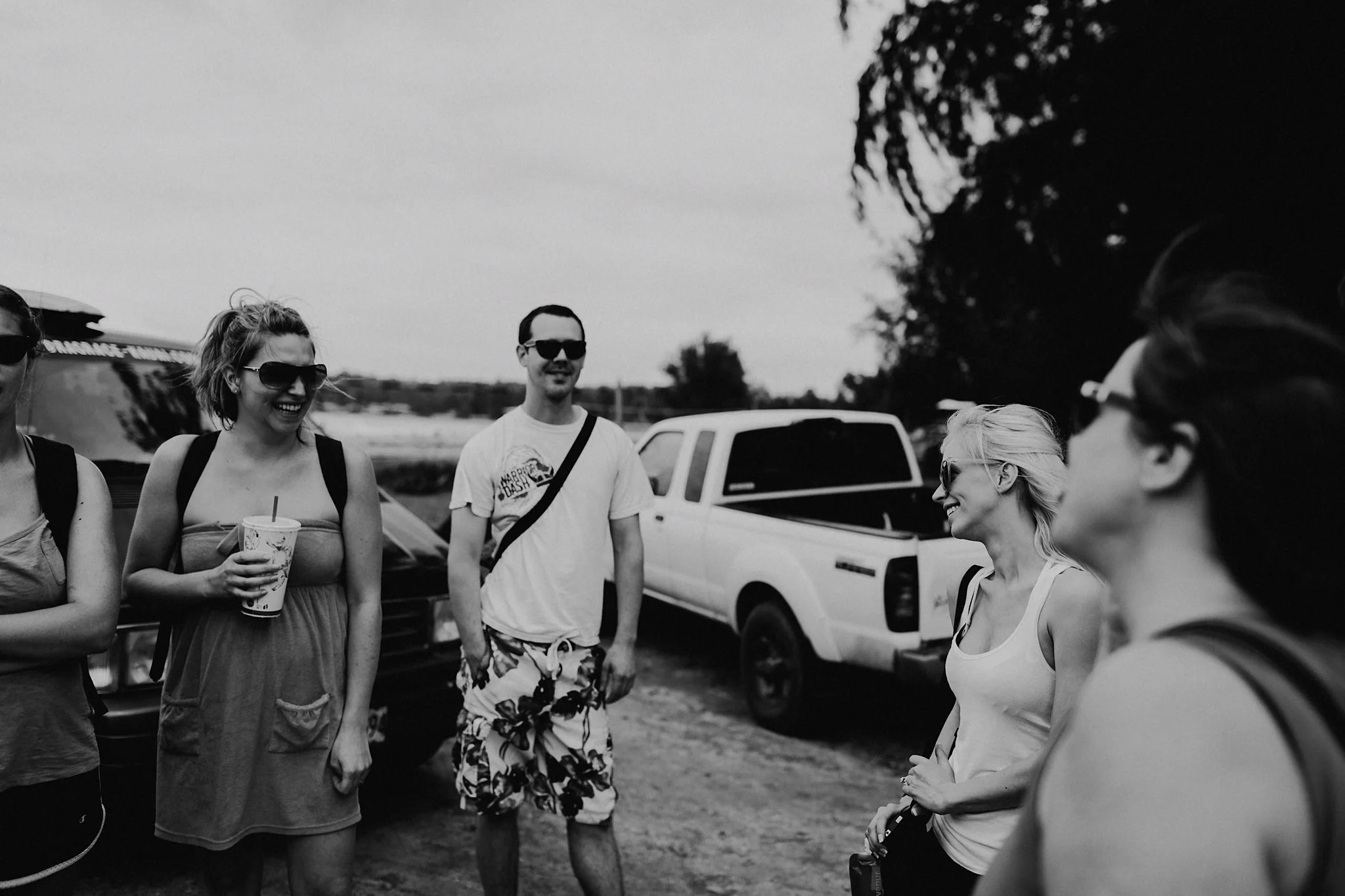 hawaii kauai elopement friends laughing photo