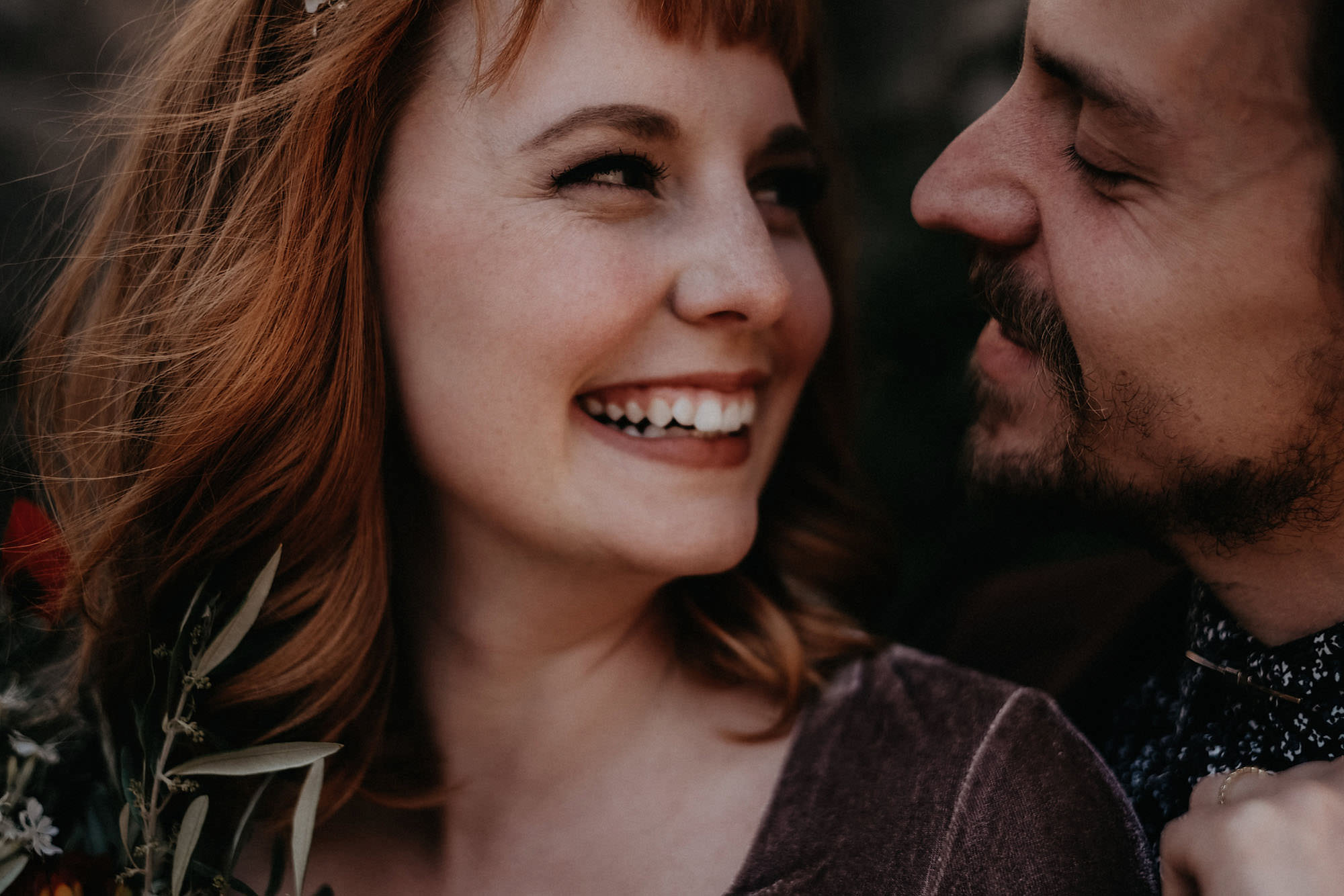 goult provence france elopement vow renewal couple smiling photo