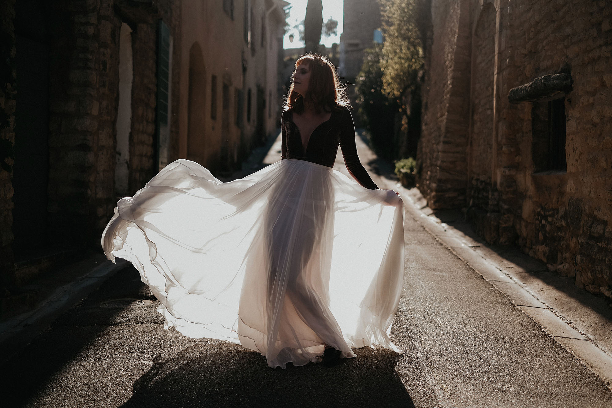 goult provence france elopement vow renewal bride photo