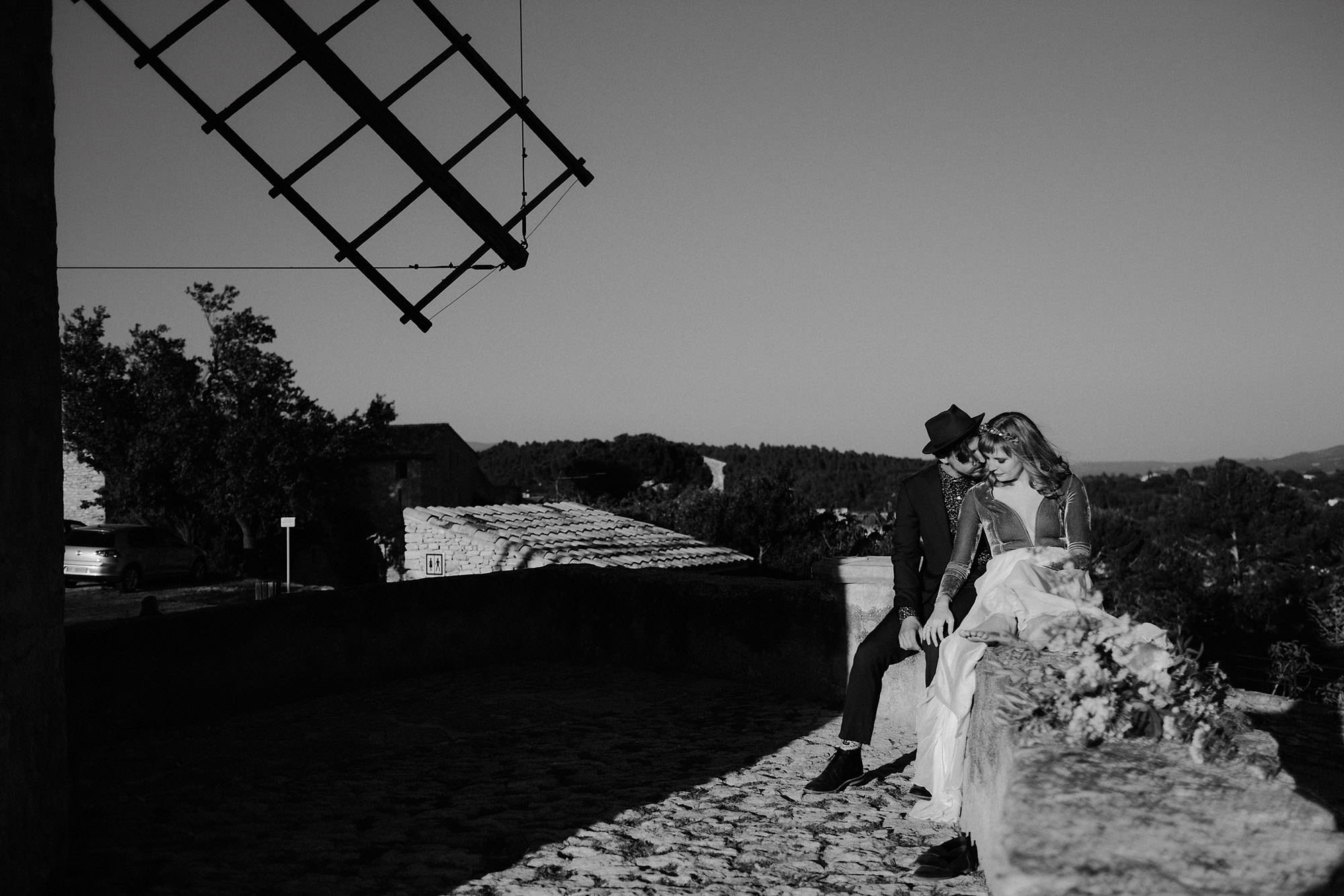 goult provence france elopement vow renewal couple windmill portrait photo