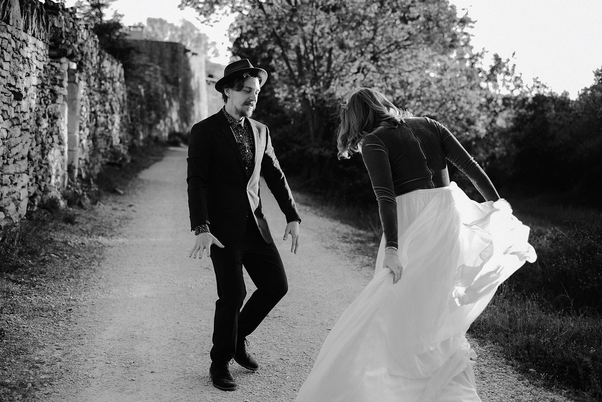 goult provence france elopement vow renewal couple dancing photo