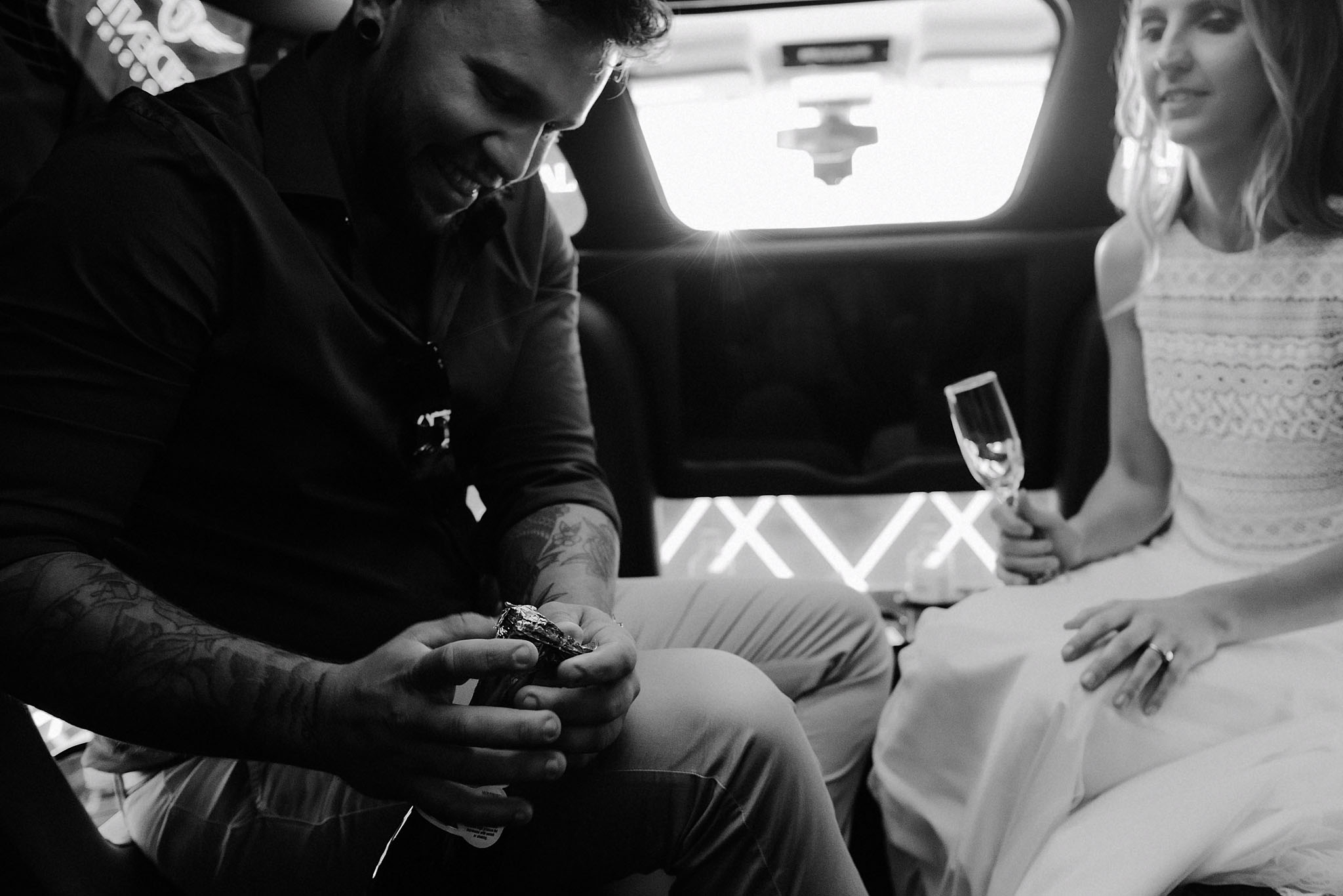 death valley adventure elopement wedding photographer national park limo champagne