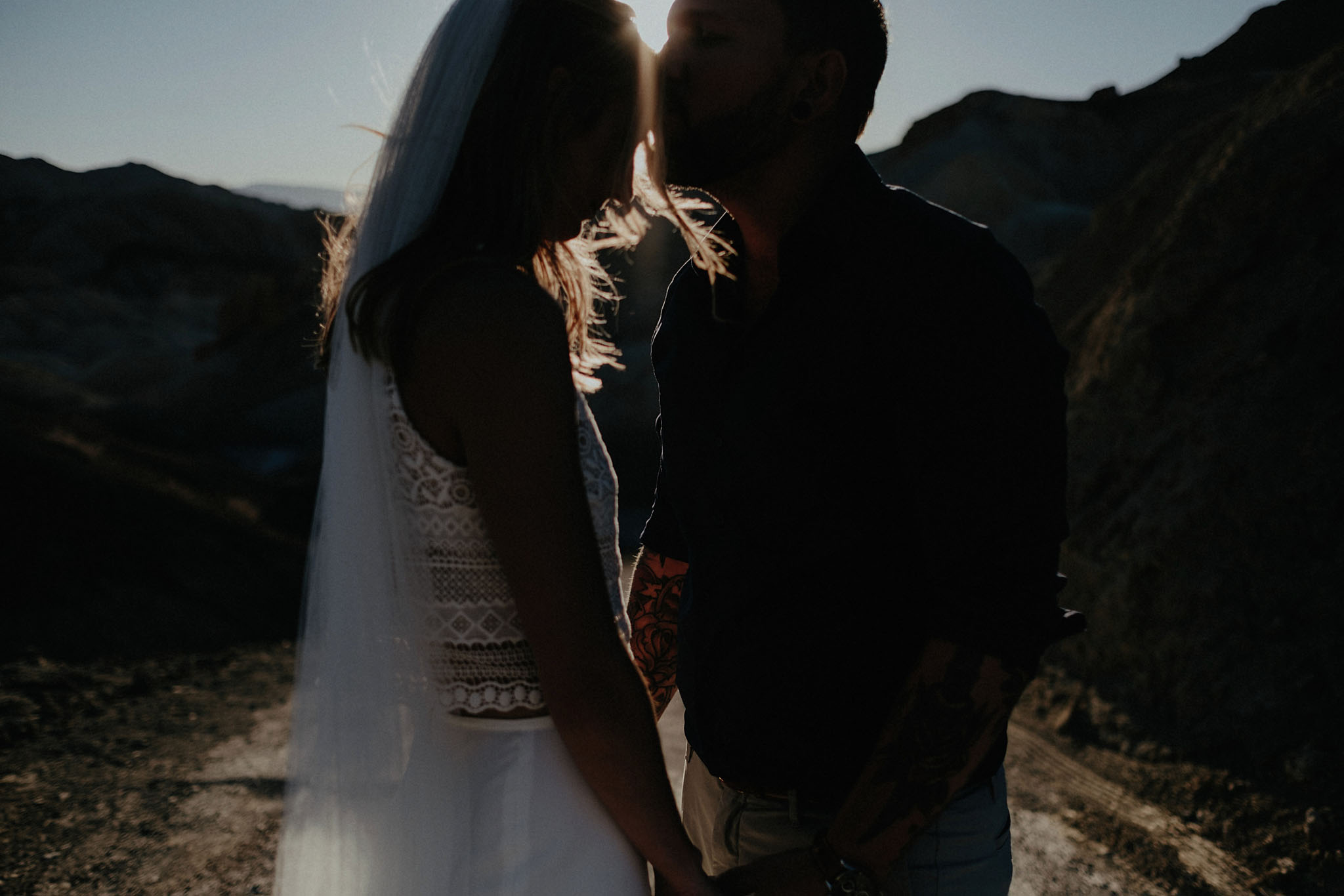 death valley adventure elopement wedding photographer national park couple sunset portrait photo