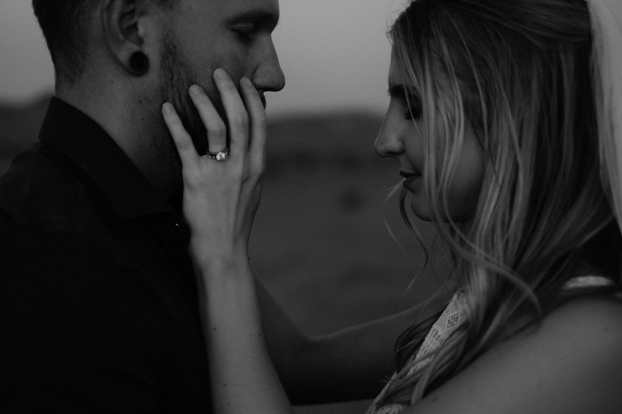 death valley adventure elopement wedding photographer national park couple sunset portrait champagne