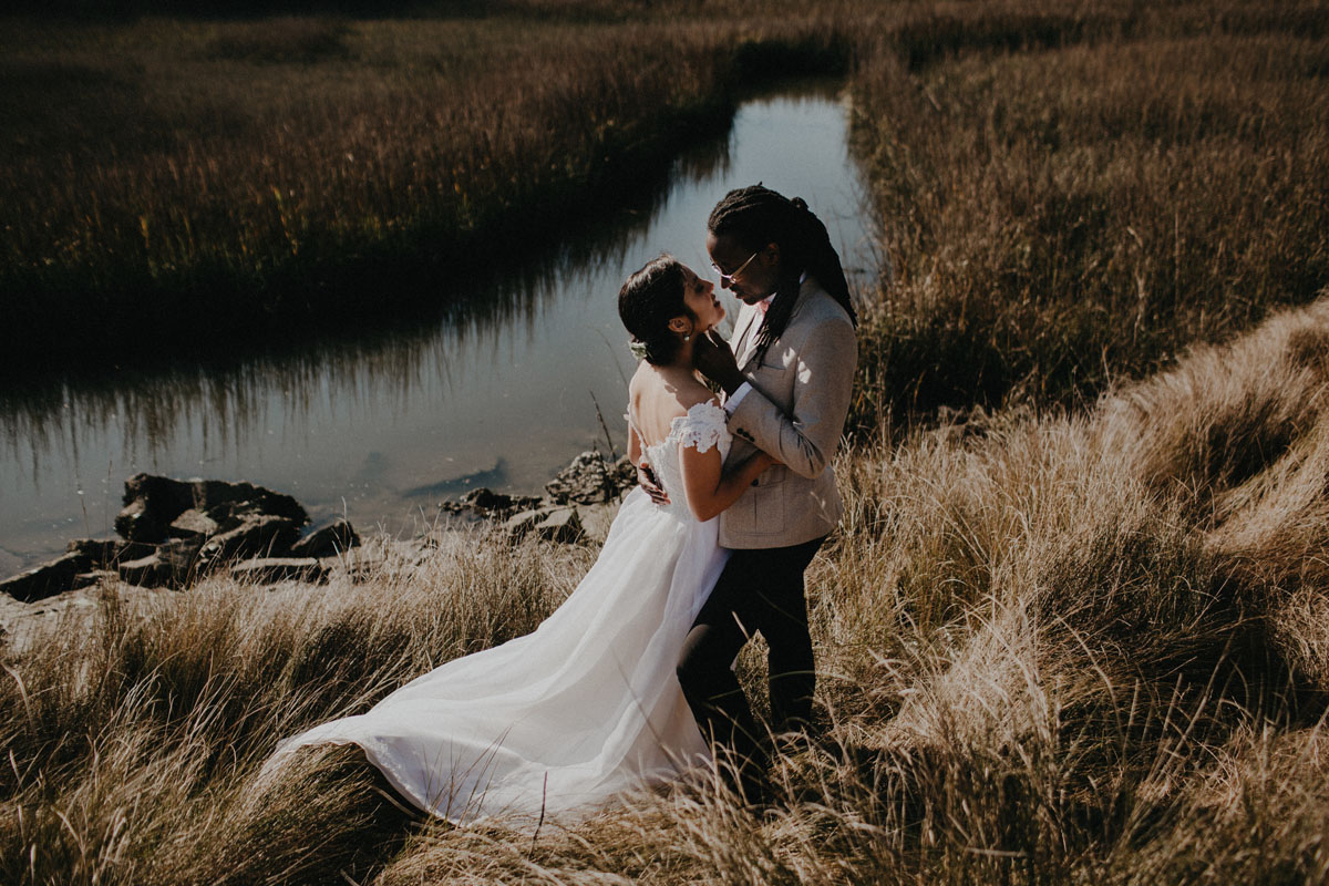intimate wedding charleston south carolina photographer sunset portrait photo