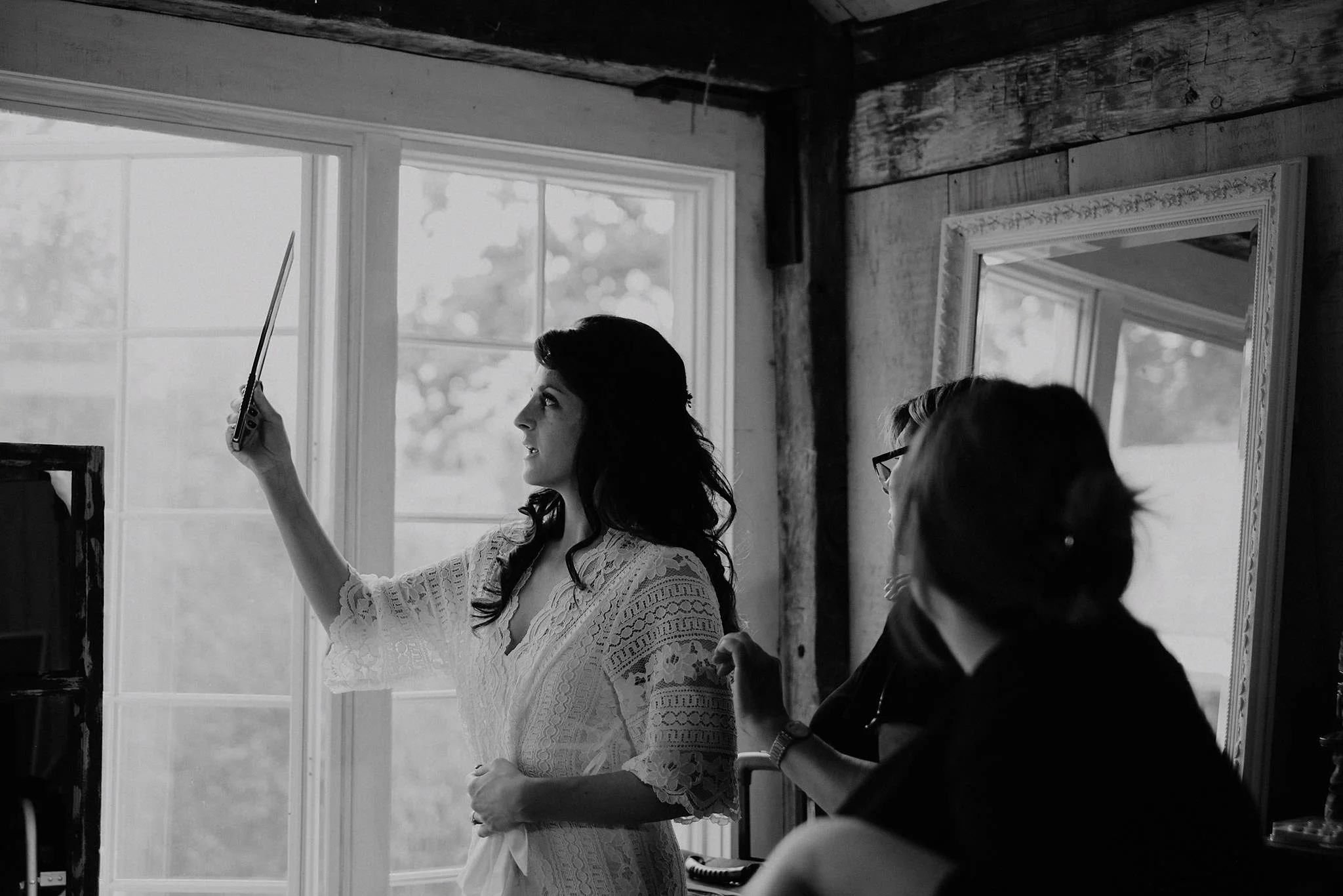 andover new jersey crossed keys estate adventure wedding photographer bride getting ready hair