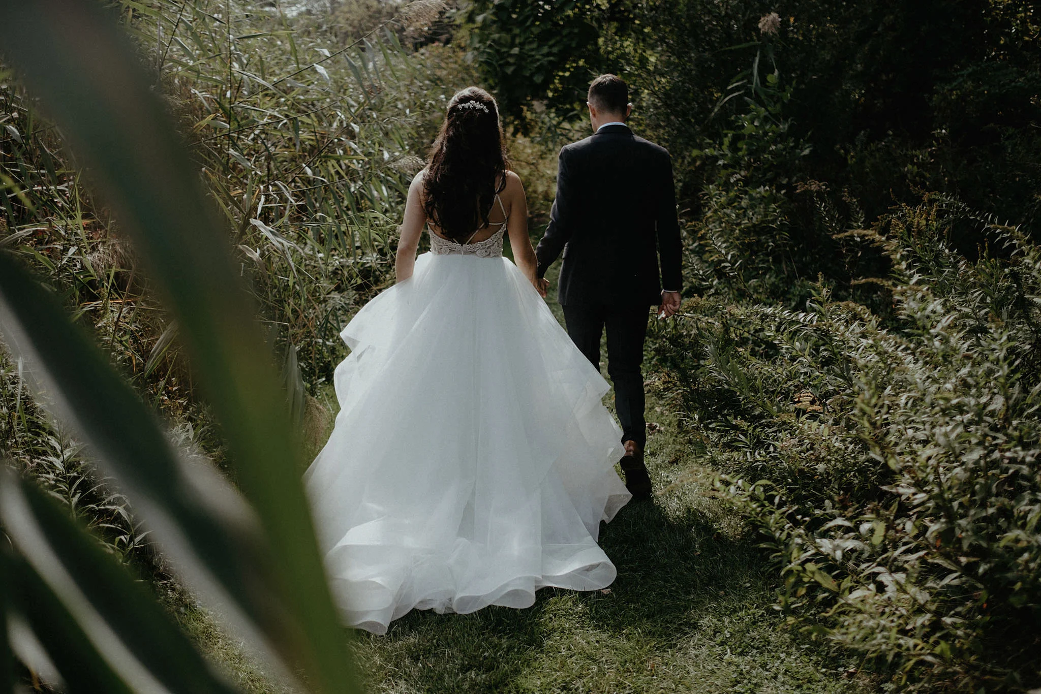 andover new jersey crossed keys estate adventure wedding photographer bride groom walking portrait