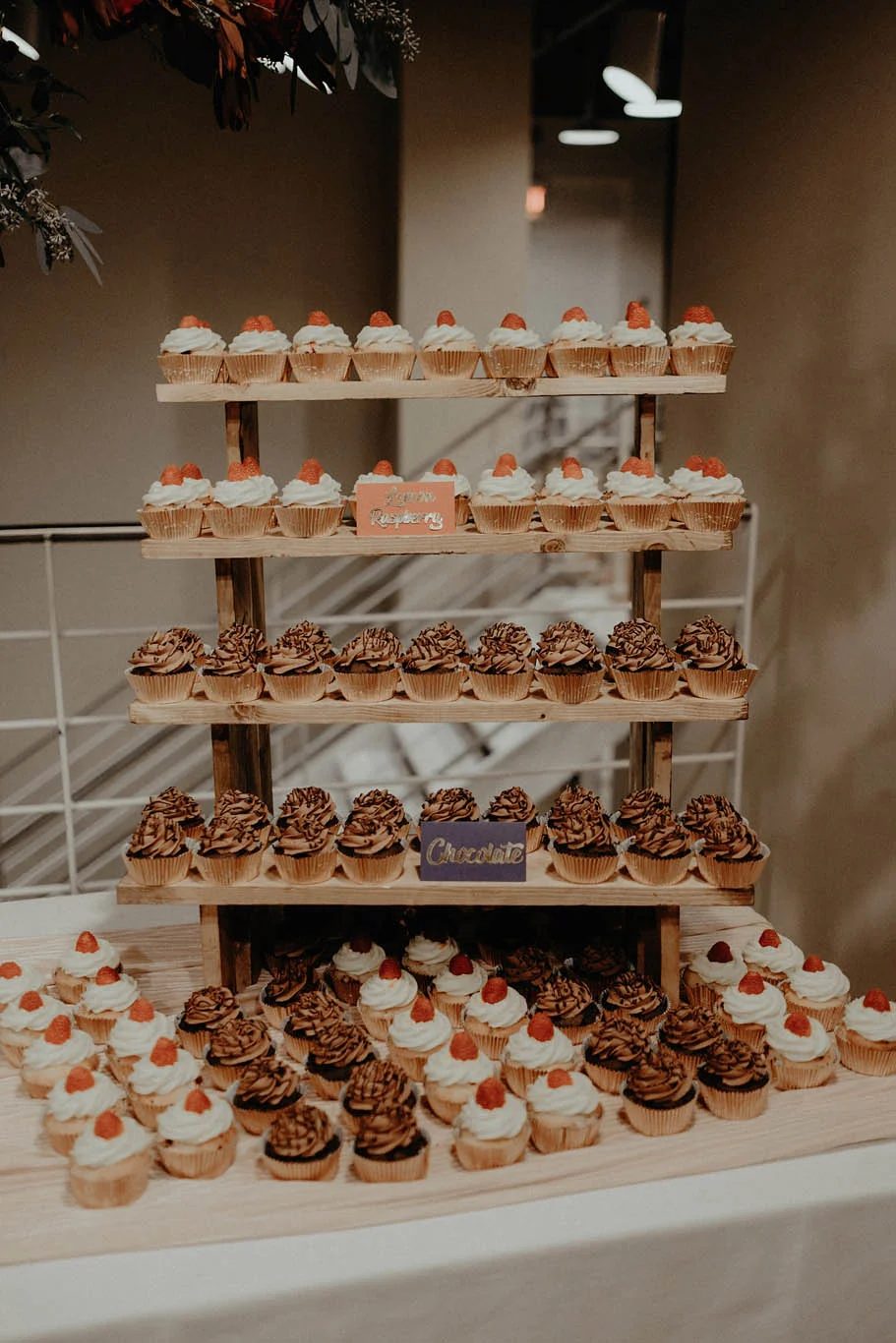 cincinnati warehouse wedding photographer reception cupcakes dessert