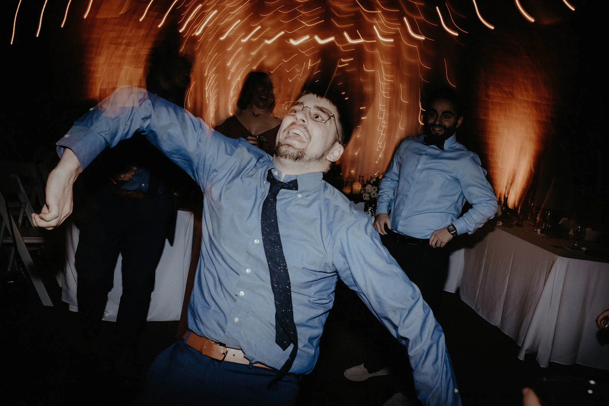 cincinnati warehouse wedding photographer reception dancing