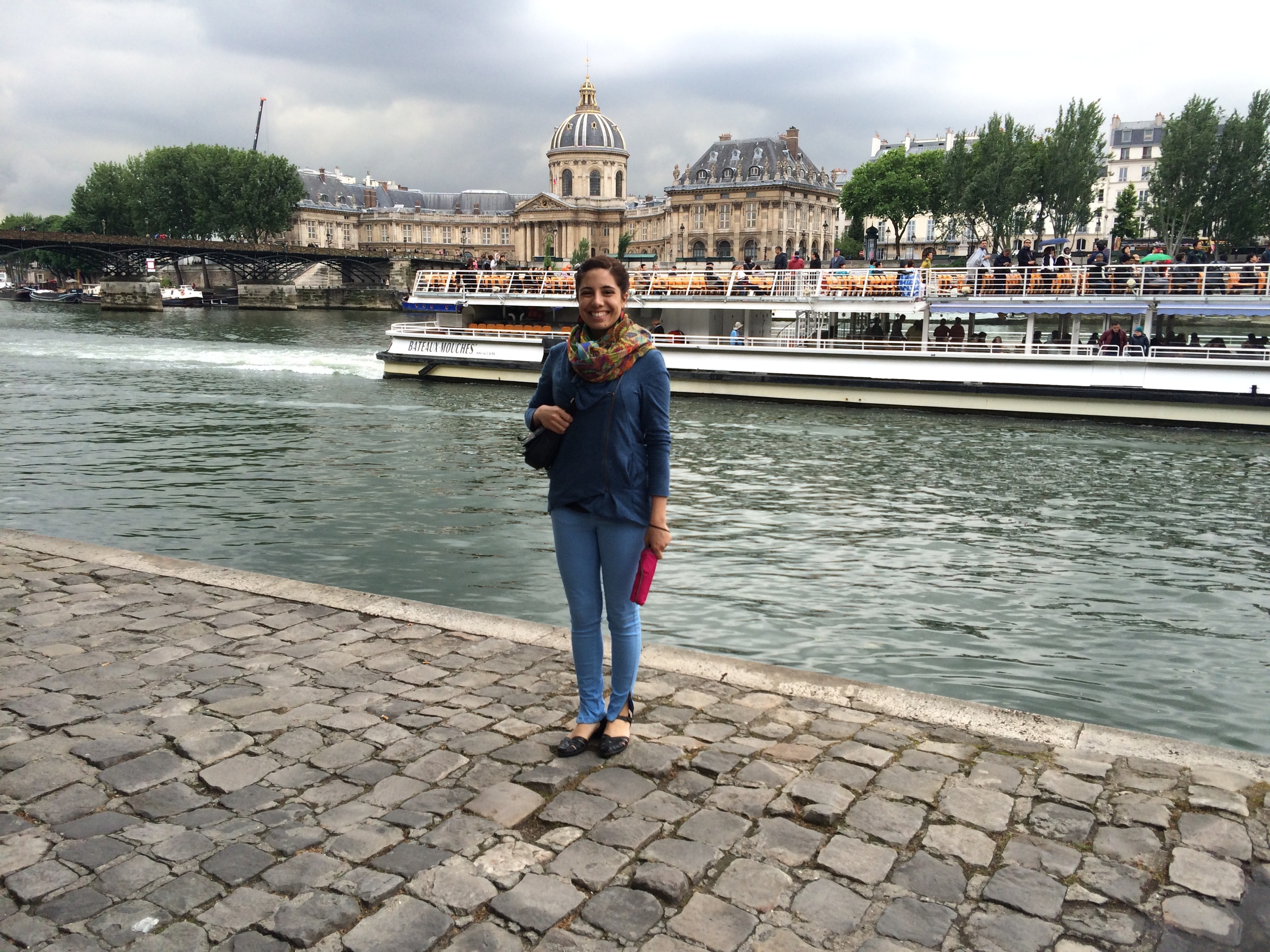 Having an Audrey Hepburn moment along the River Seine!