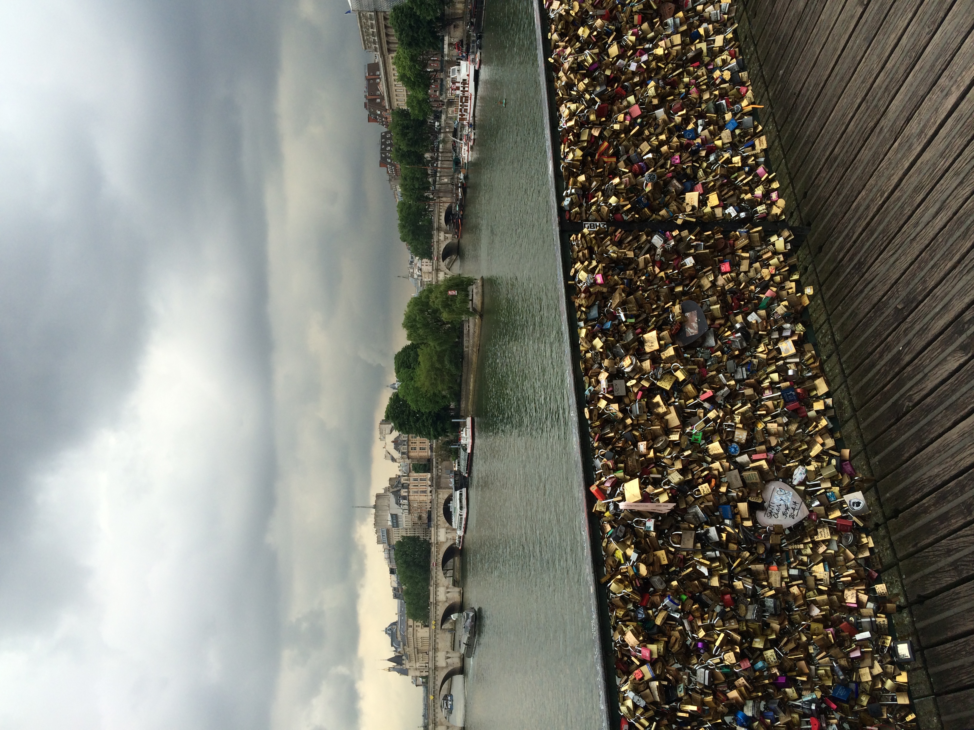 Love Lock Bridge on the River Seine.