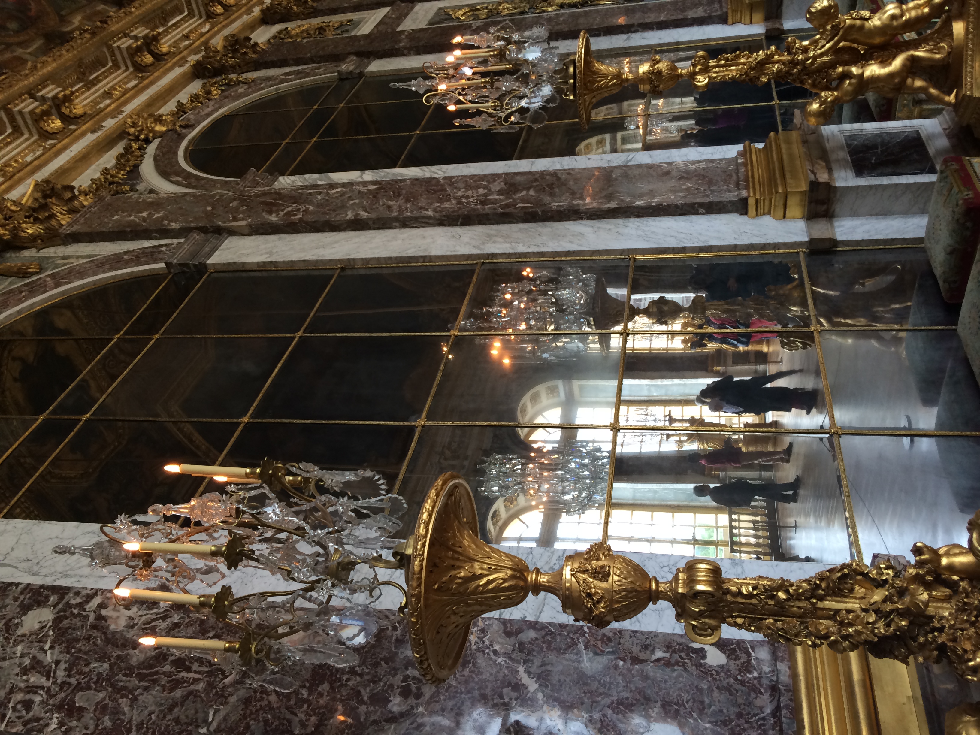 A mere corner in the Hall of Mirrors. During the 18th century, mirrors were very expensive to install, so I can only imagine what it cost to install a huge corridor like this one with such pricey material!
