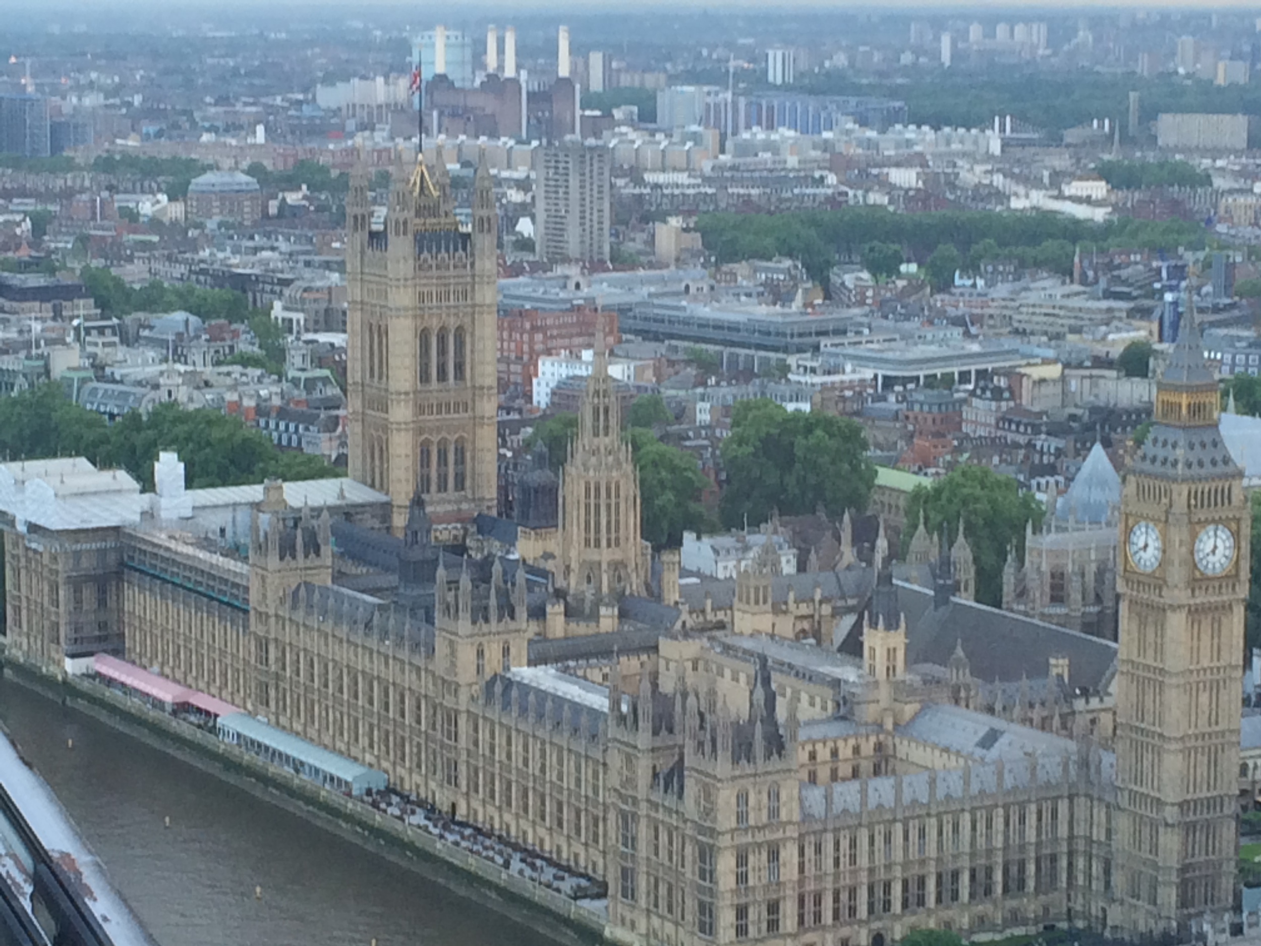 House of Parliament as viewed from the London Eye.