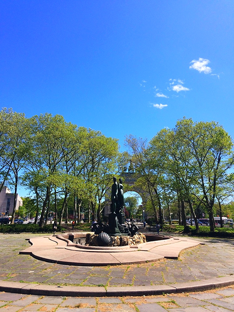 Bailey Fountain at the entrance to Prospect Park.