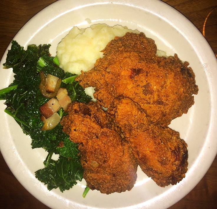 The fried chicken at Sidecar...a thing of beauty.