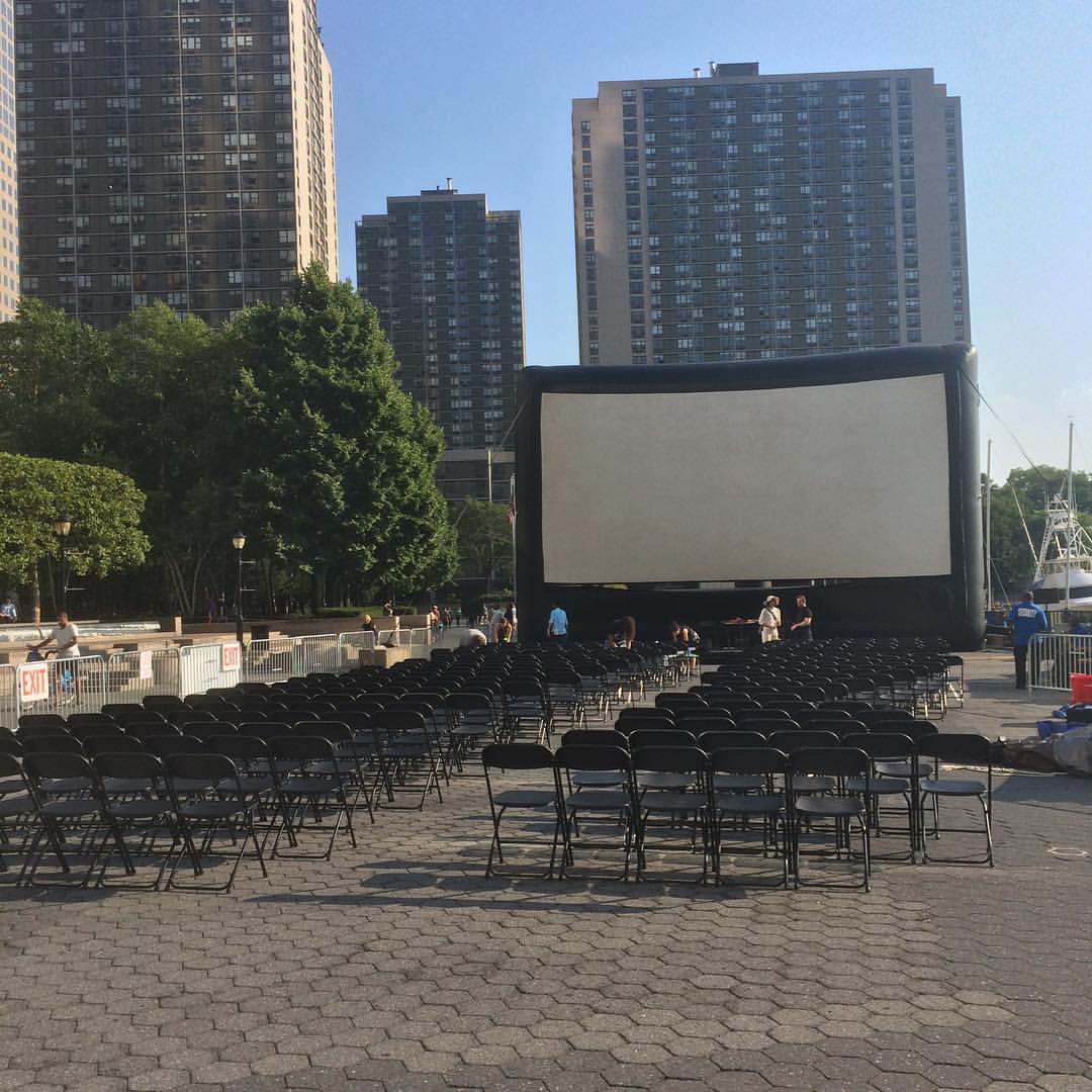 Live set in lower manhattan (230 Vesey) ahead of rooftop films screening