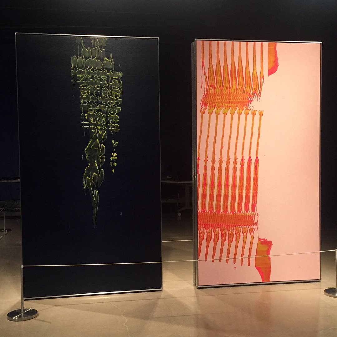 Zs with Tauba Auerbach for the closing of her show at the Cleveland Moca