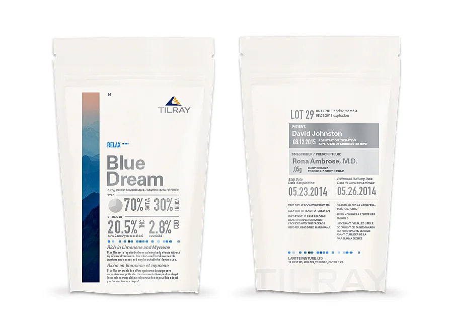   Tilray Cannabis Product (Front/Back) &nbsp;- In partnership with Heckler Associates 