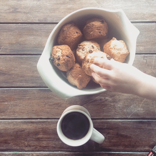 Cranberry Spiced Muffins, Locally Roasted Coffee and Kefir (not shown)