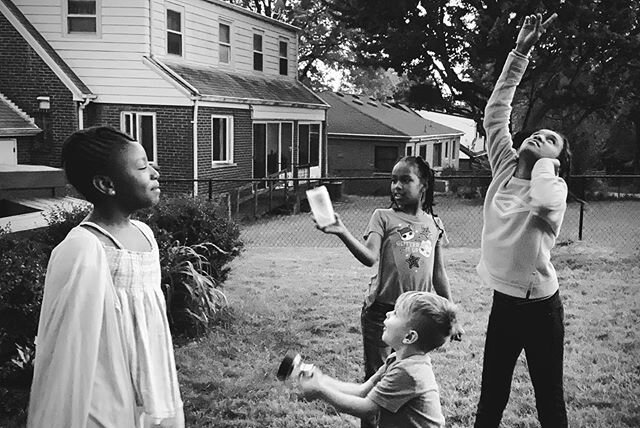 Catching lightening beetles. An essential part of summer #crutcherinc #community #kidsareawesome #lovethemsomuch