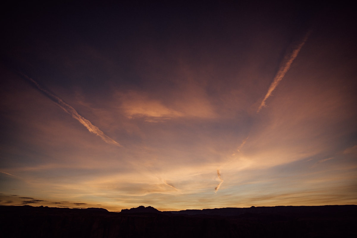 painterly horseshoe bend sky