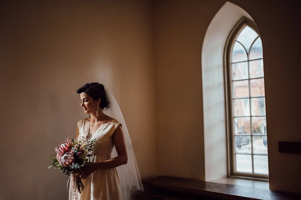 distillery district bridal portrait