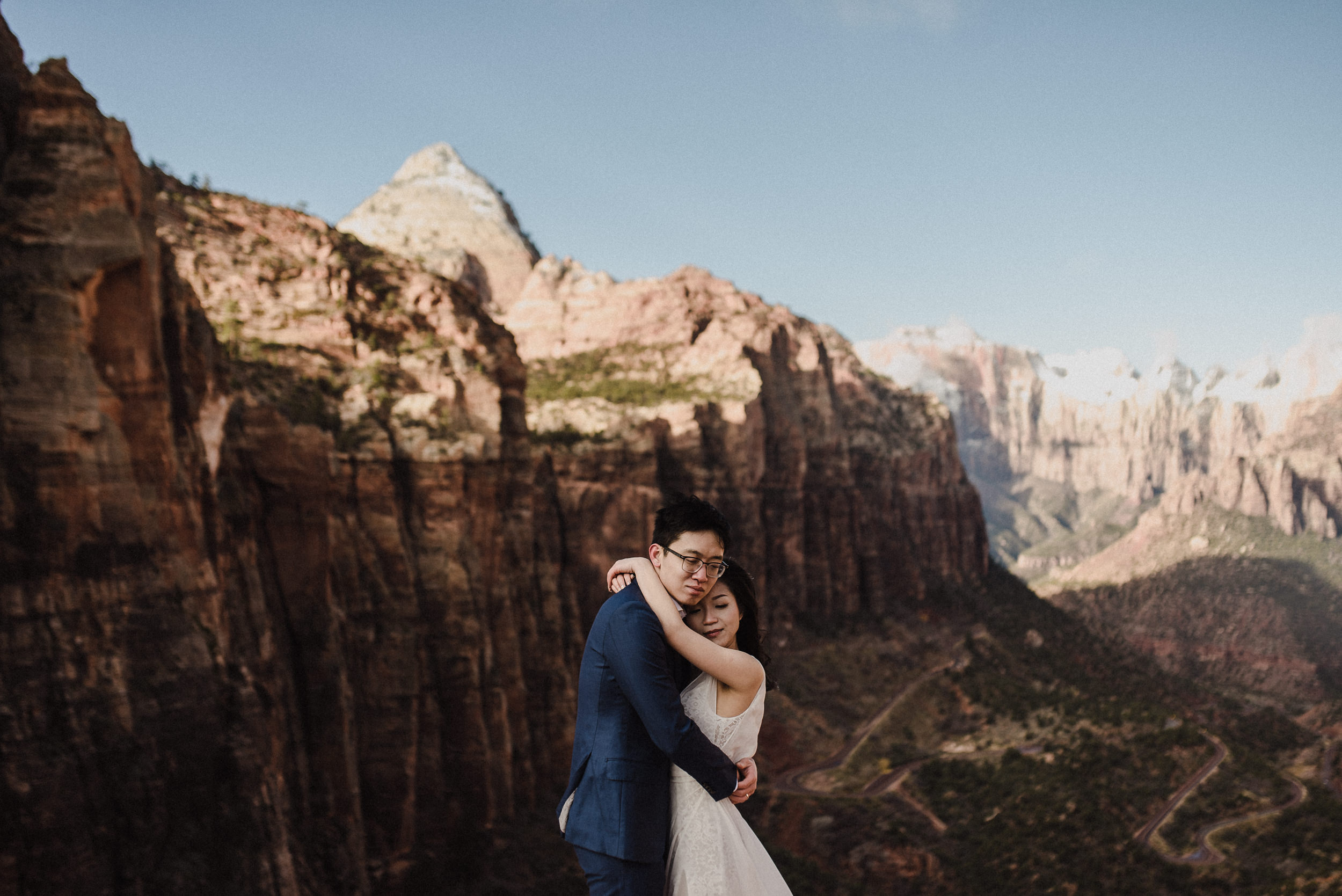 dreamy zion elopement canyon overlook 