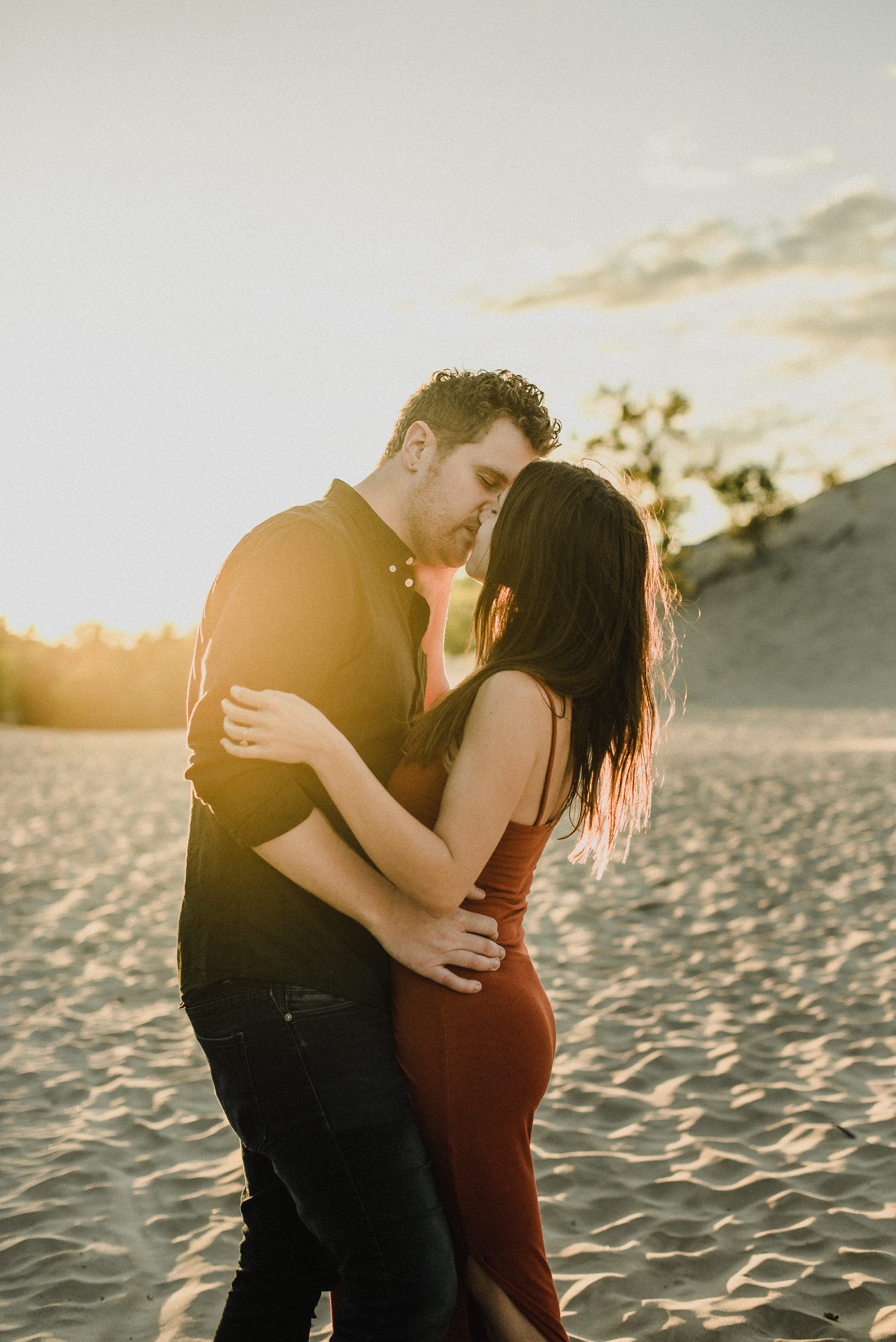 golden hour love at PEC engagement session