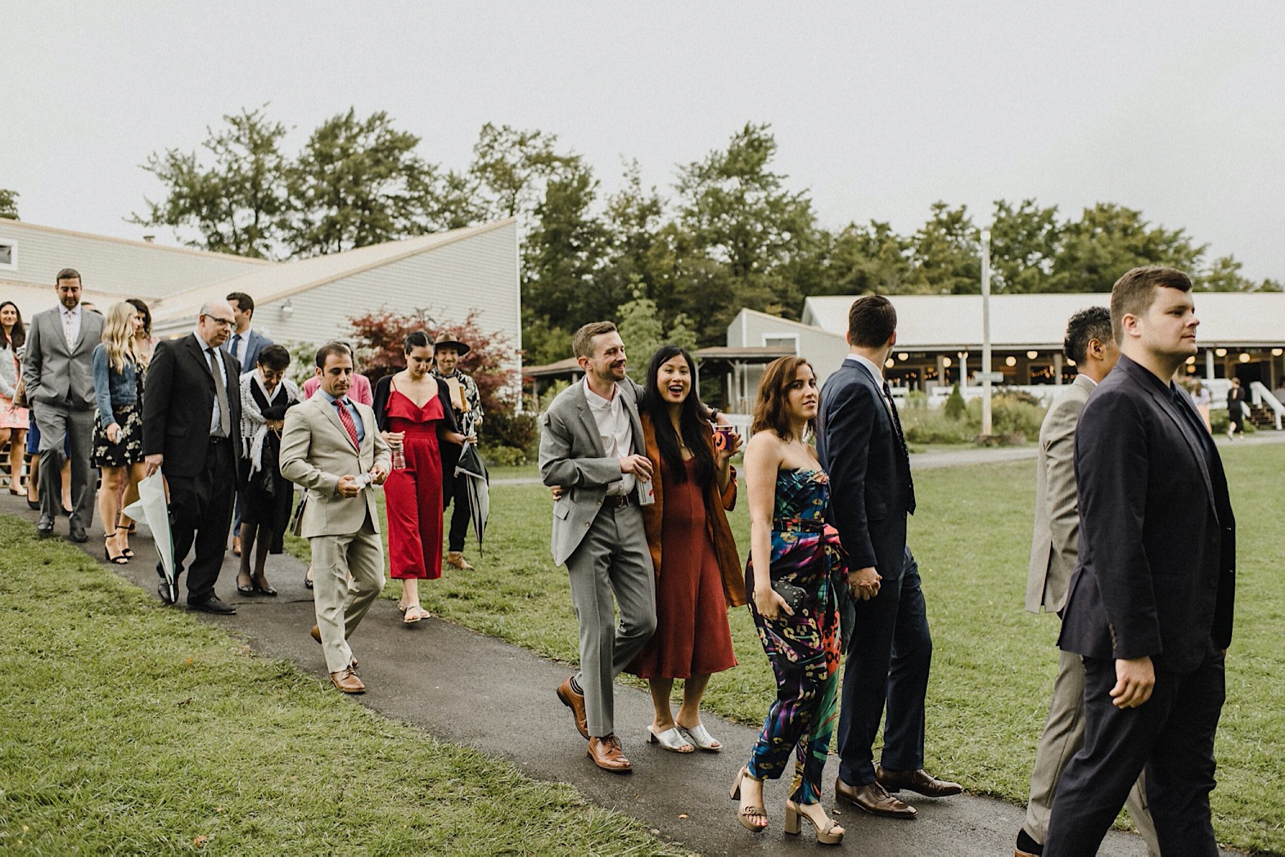 candid wedding ceremony at sleepover camp