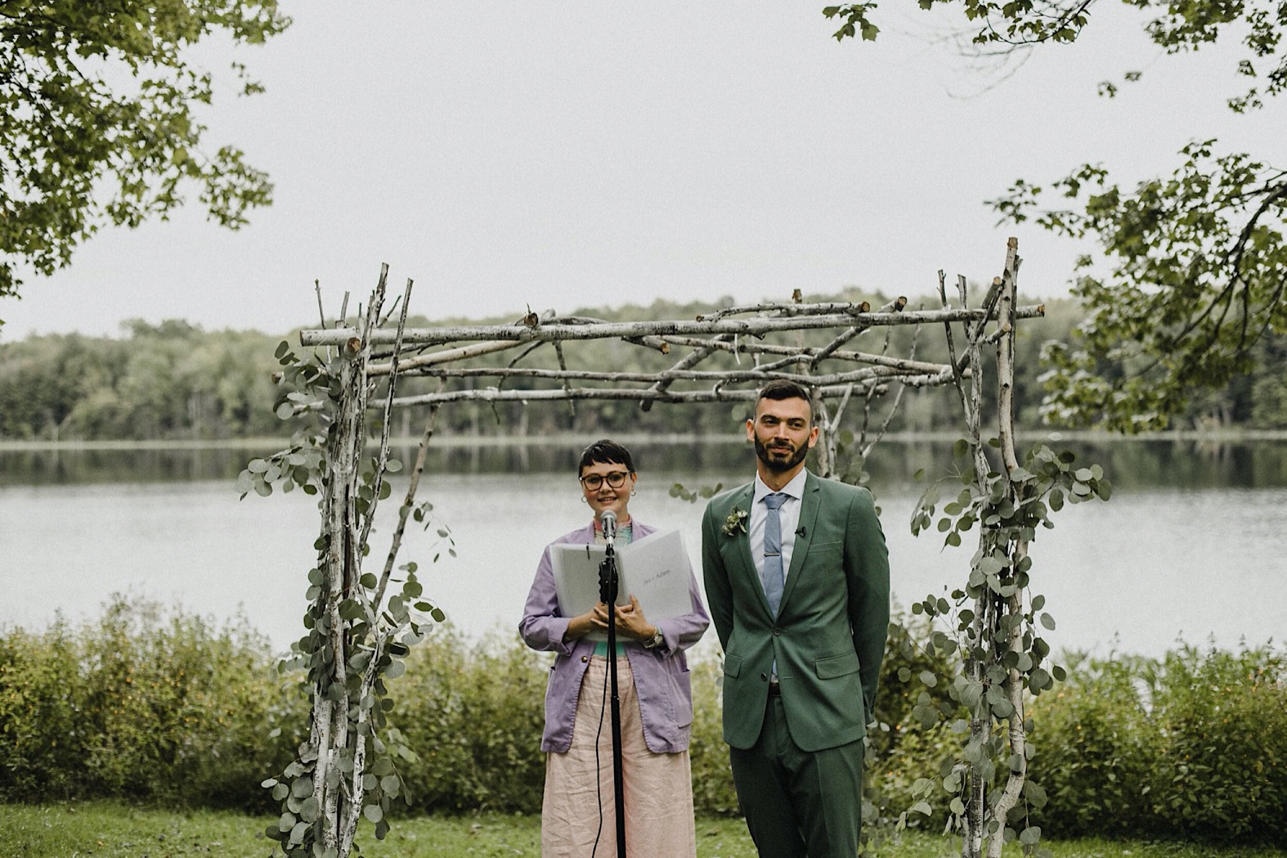 outdoor wedding camp ceremony