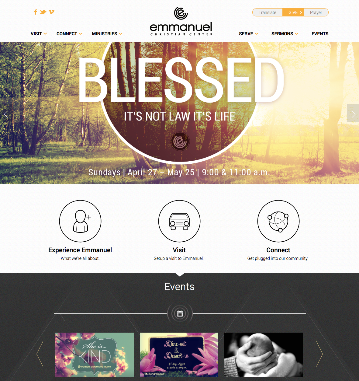 Church Website Design Examples Custom Church Website