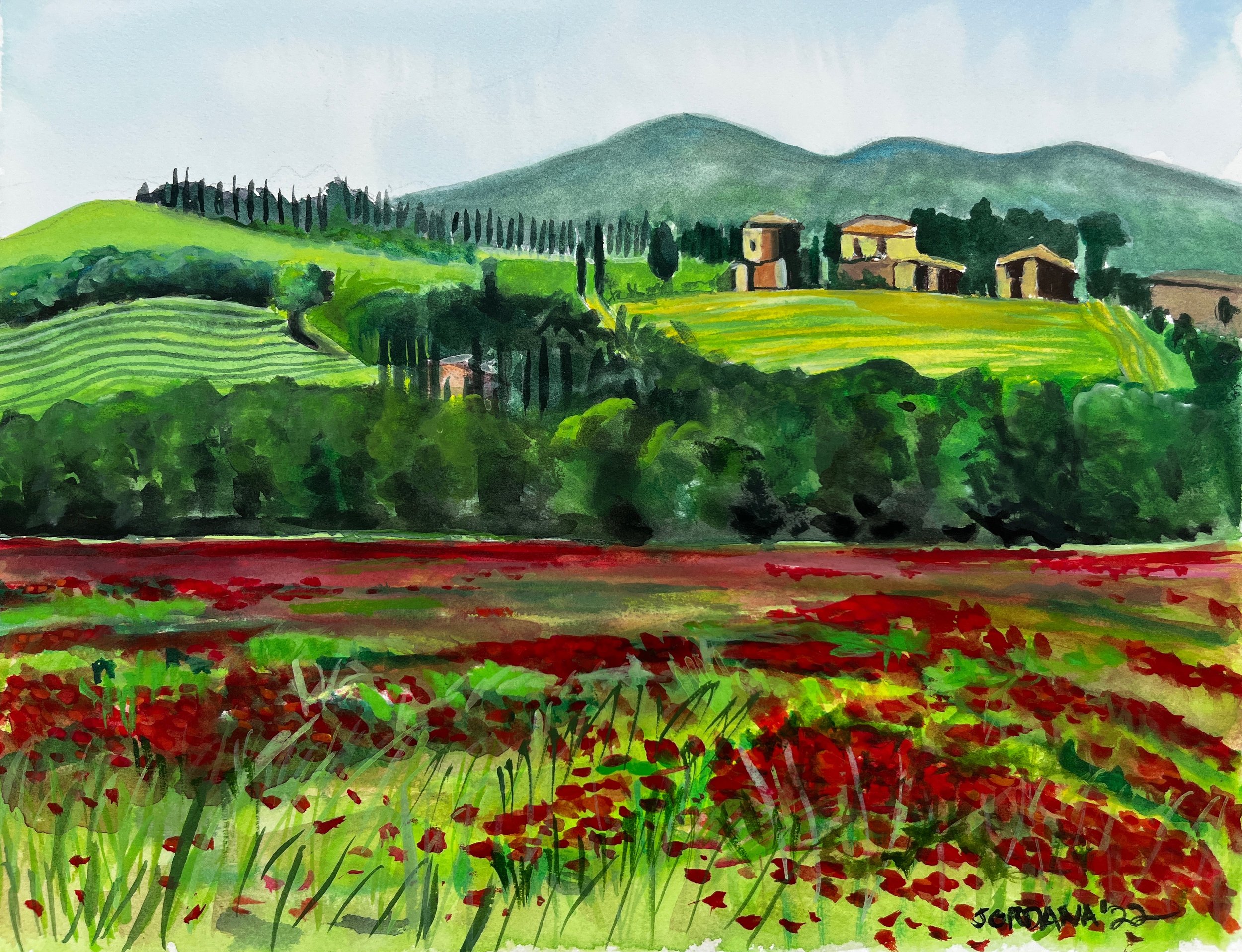 Red Poppies and Quinciano