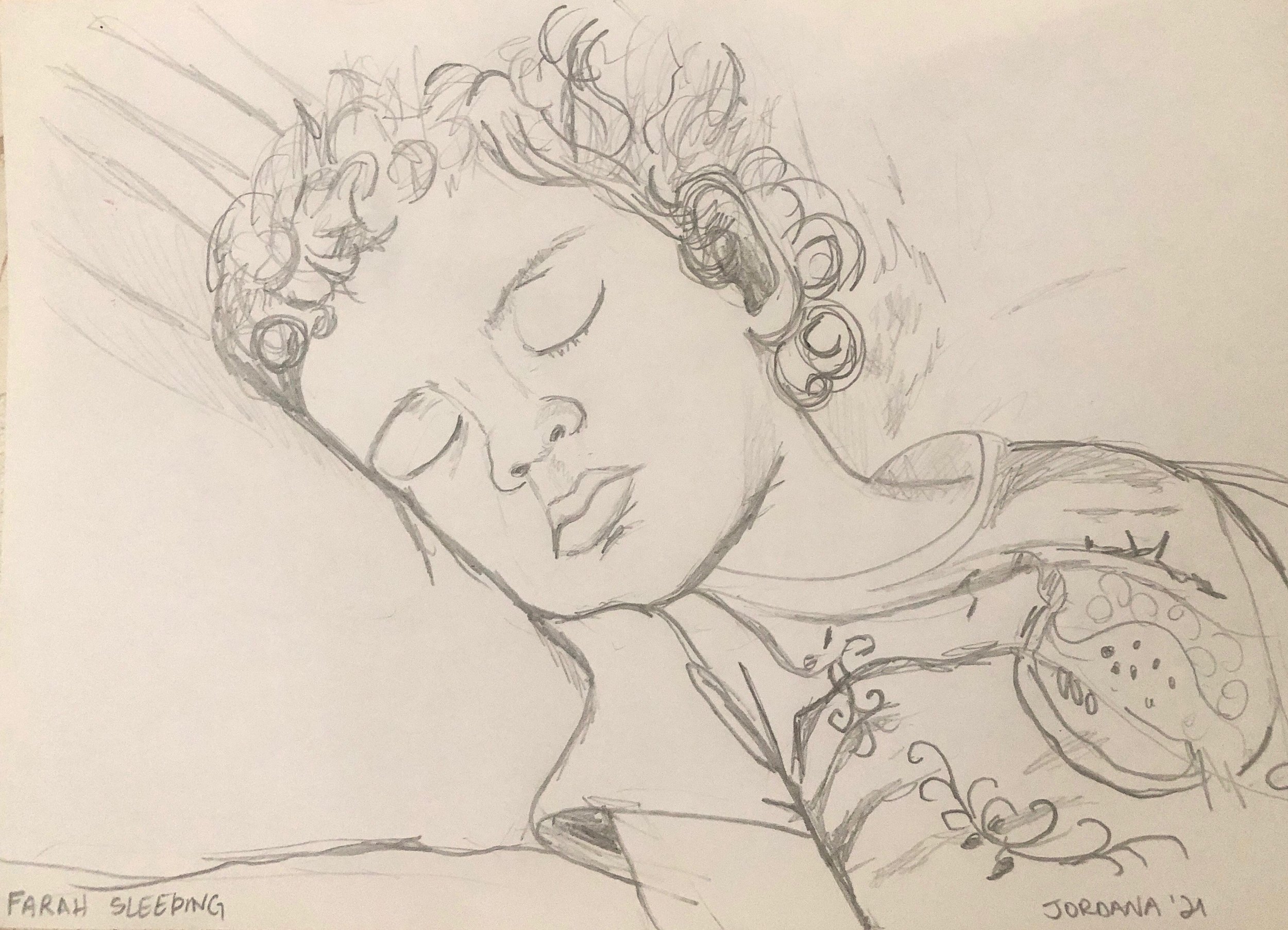 Farah, My Daughter, Sleeping, Tuscany