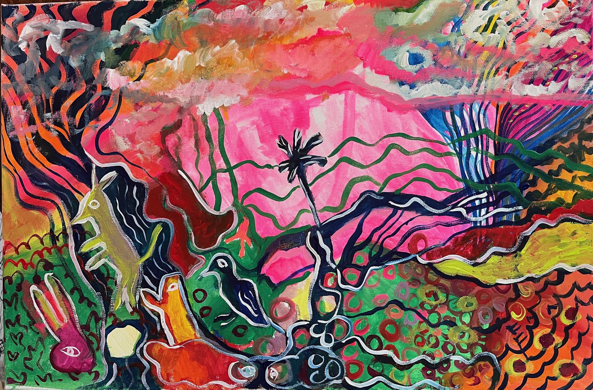 Abstract Painting with My Daughter
