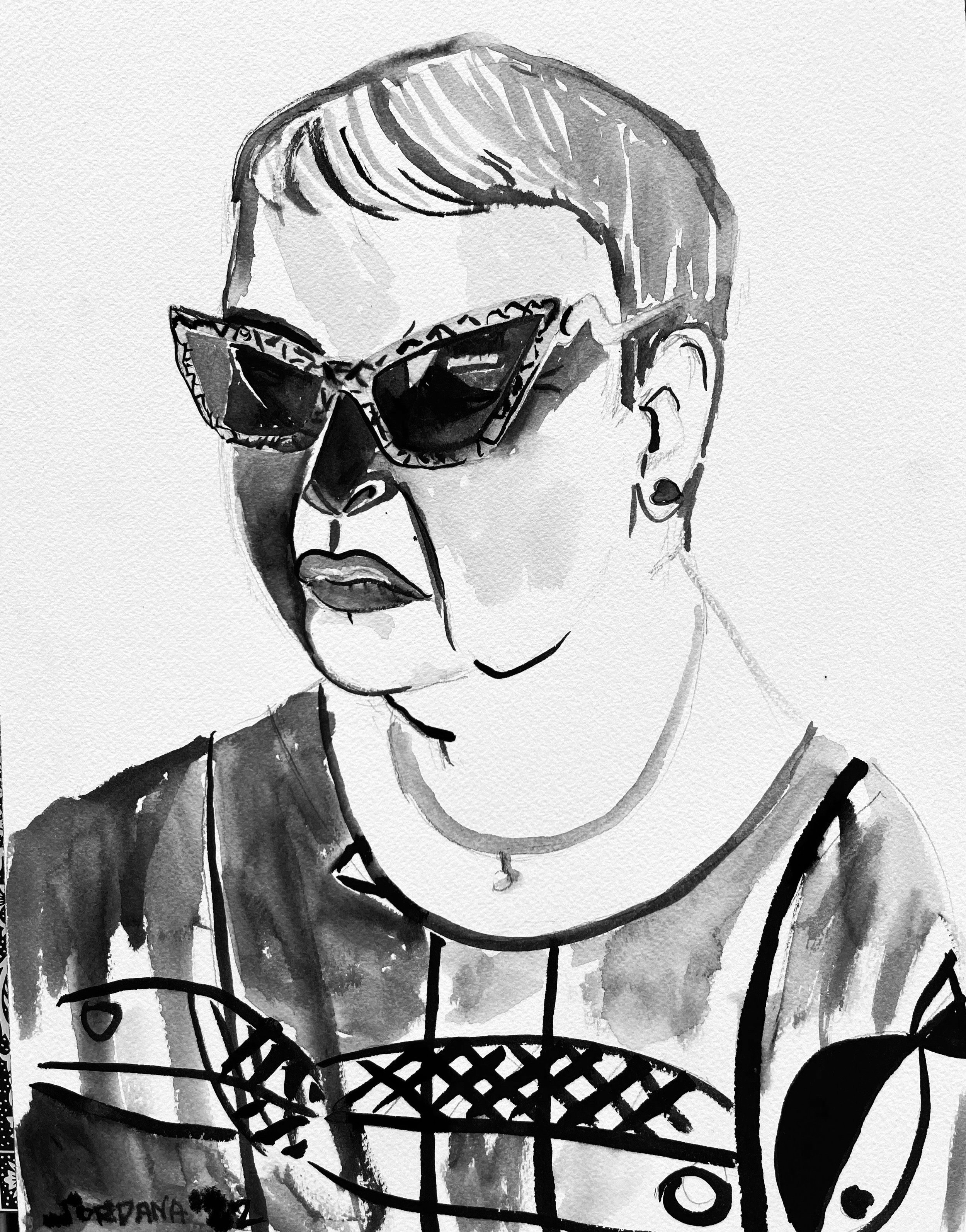 English Woman with Cool Sunglasses
