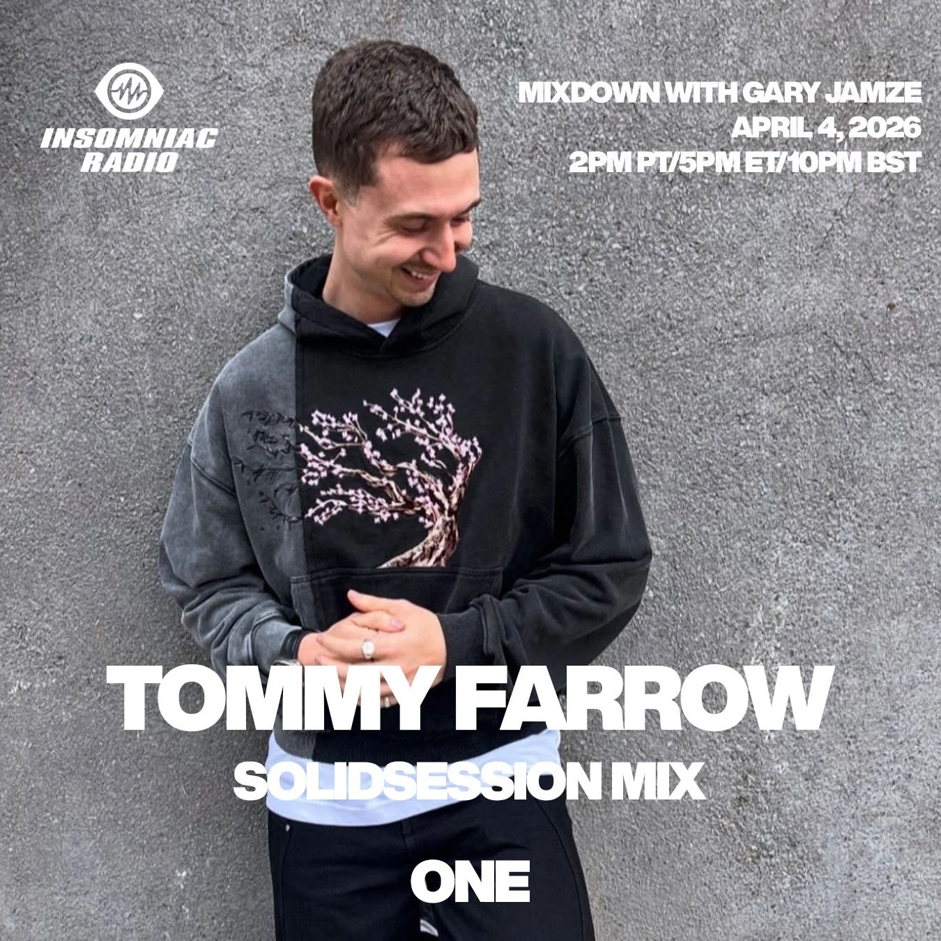 April 4, 2026 Insomniac Radio ONE show: Tommy Farrow SolidSession Mix, Viv Castle feat. KXNE Baddest Beat
