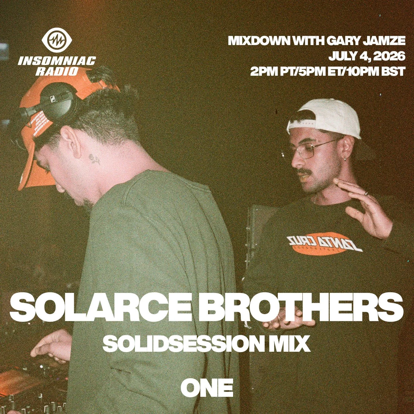 July 4, 2026 Insomniac Radio ONE show: Solarce Brothers SolidSession Mix, Joshwa Baddest Beat