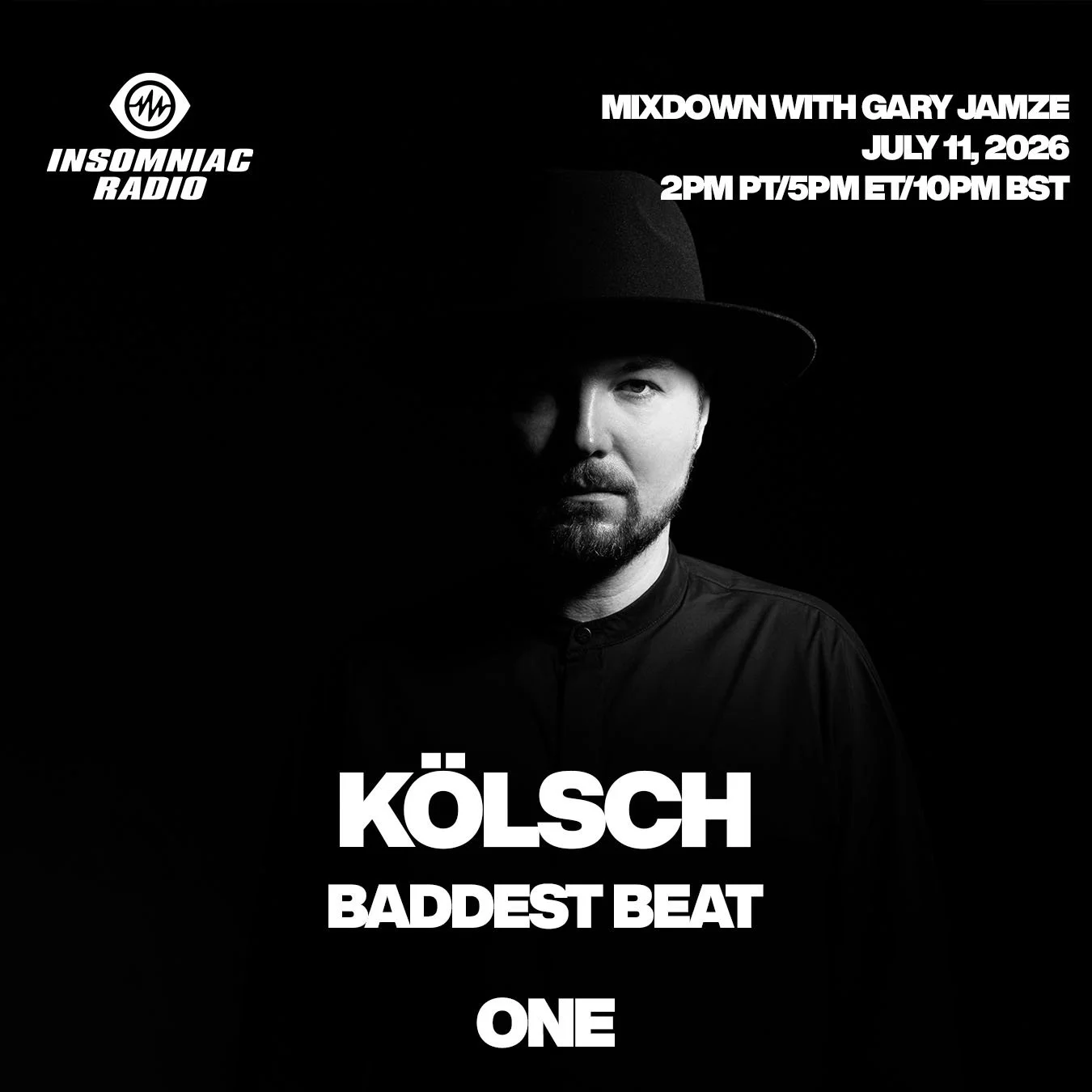 July 11, 2026 Insomniac Radio ONE show: Kölsch Baddest Beat, Federico Scavo SolidSession Mix