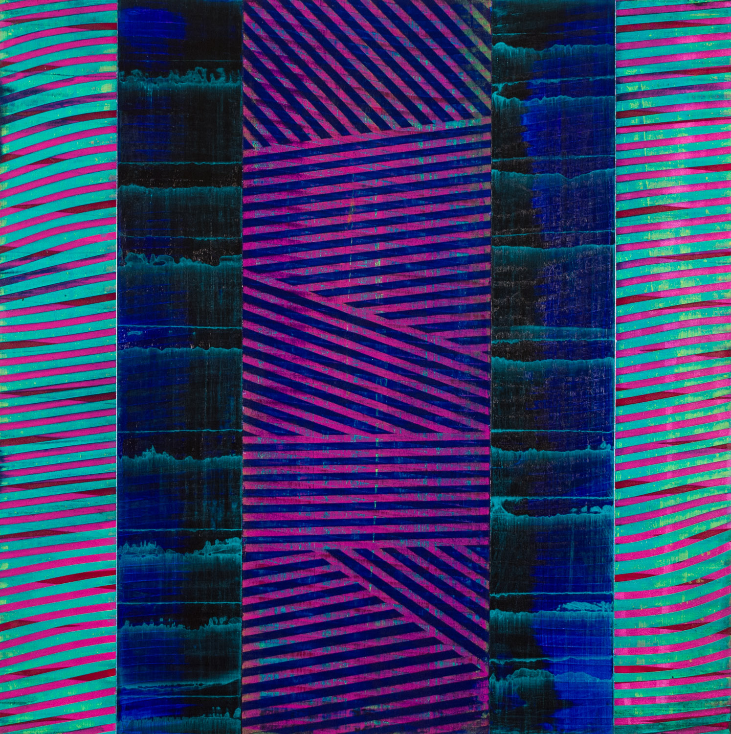 tuned, too 2017 acrylic on panel 24" x 24"