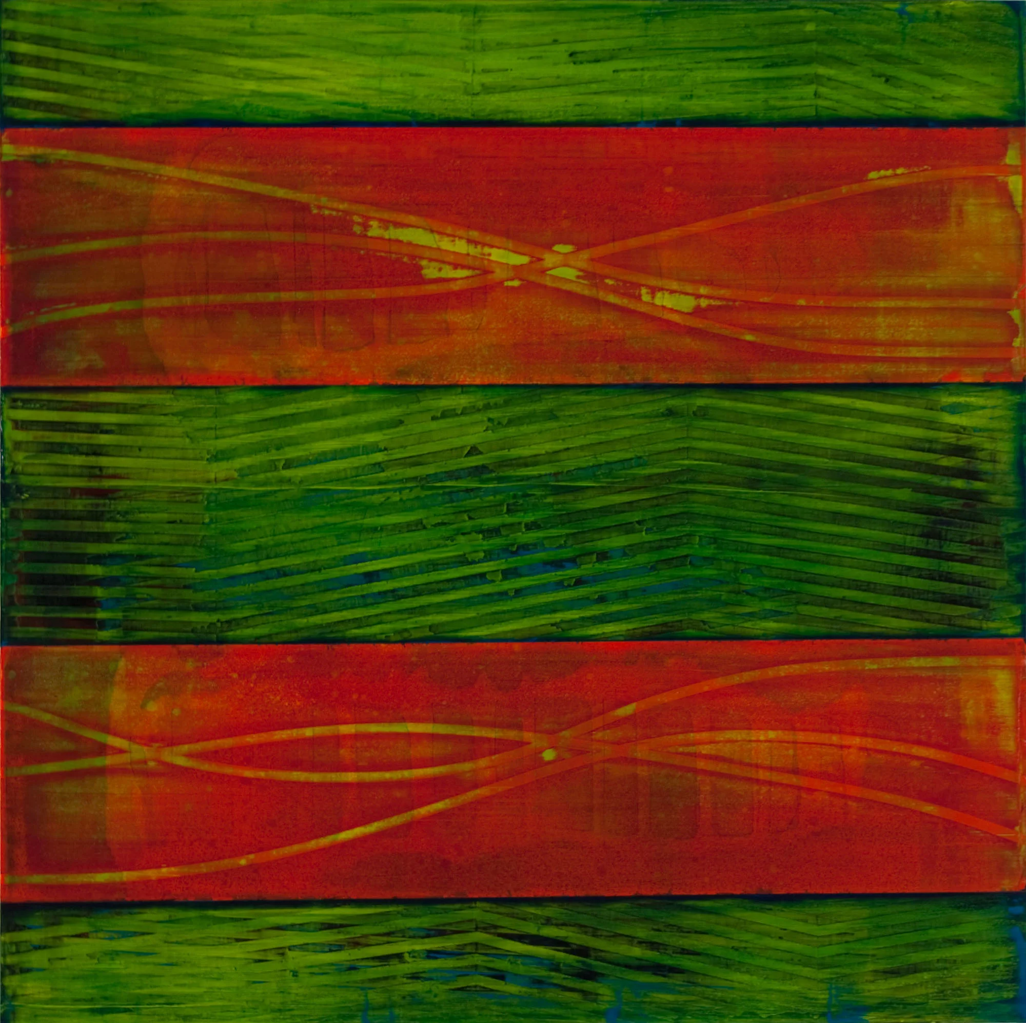 interaural 2014 acrylic on panel 24" x 24"