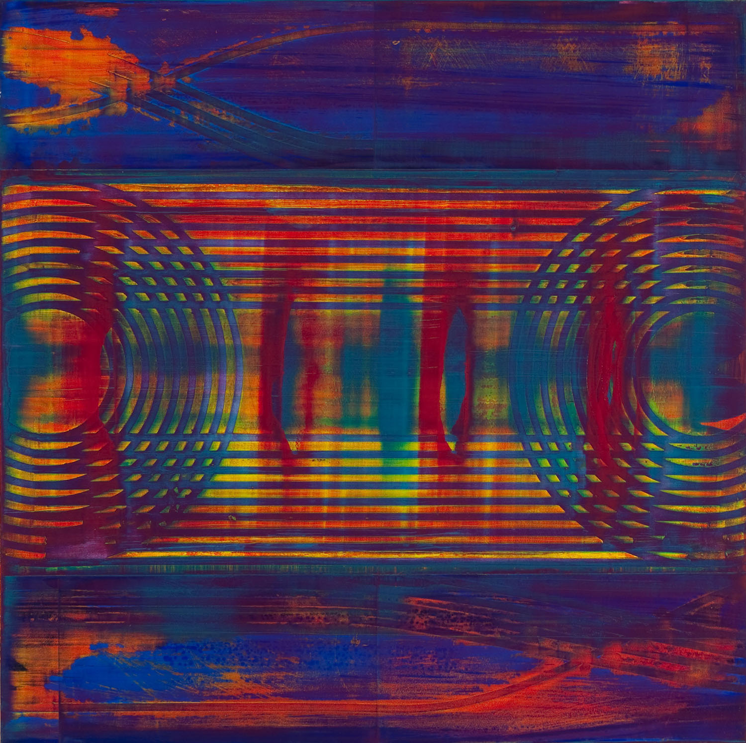 intercept method 2014 acrylic on panel 24" x 24"