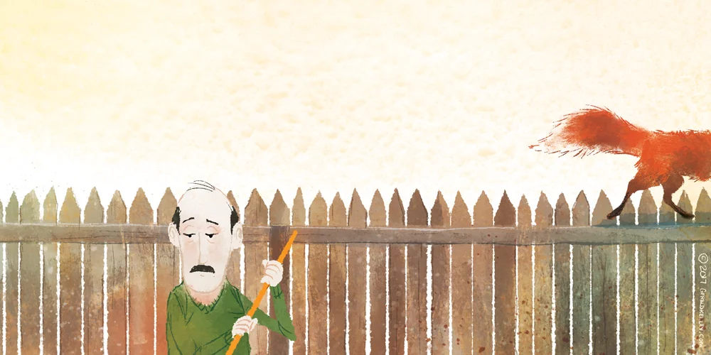 Gerald Kelley Fence Fox.jpg