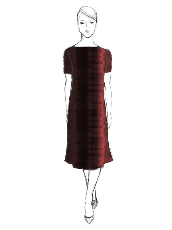  Fashion Illustration - original hand dyed print pattern 